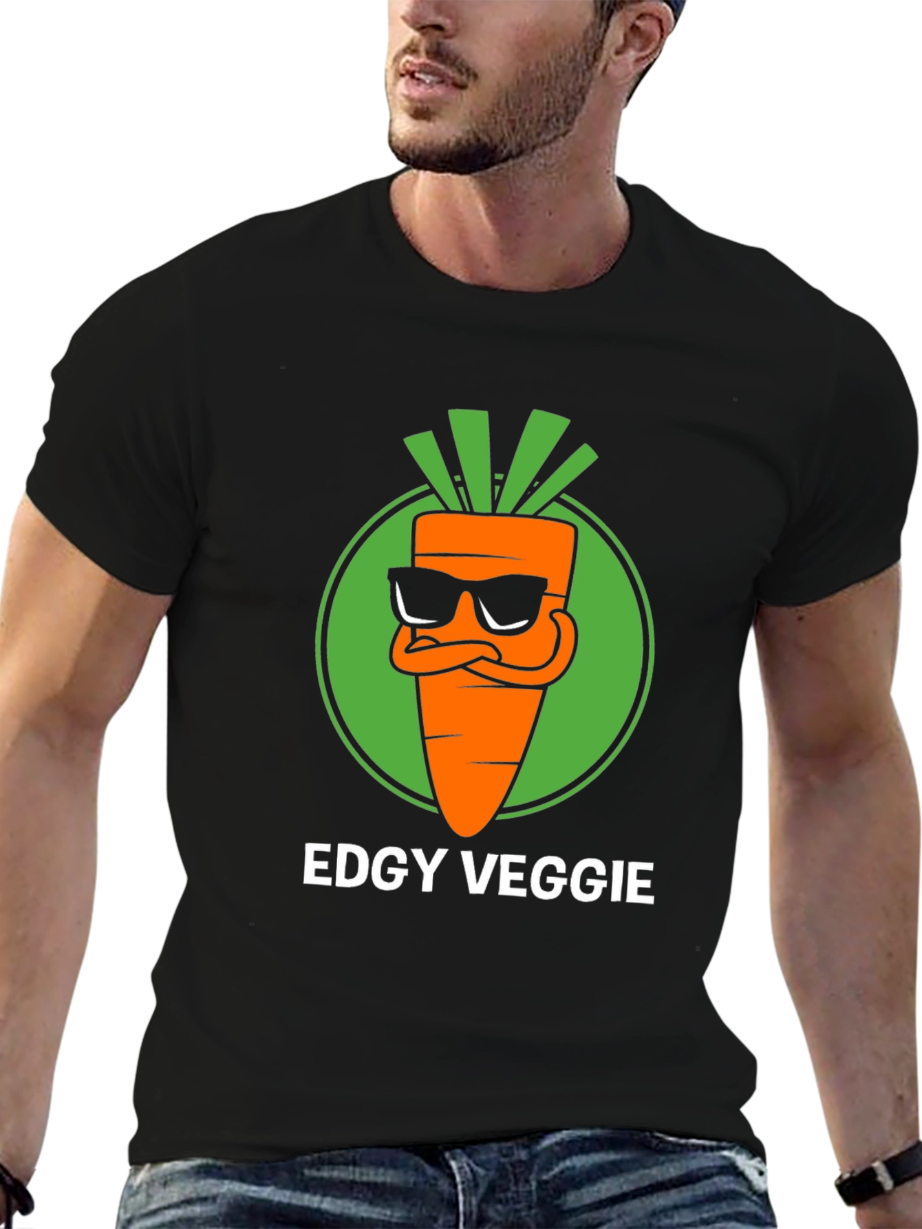 Edgy Veggie T-Shirt - Cool Carrot Graphic Tee
