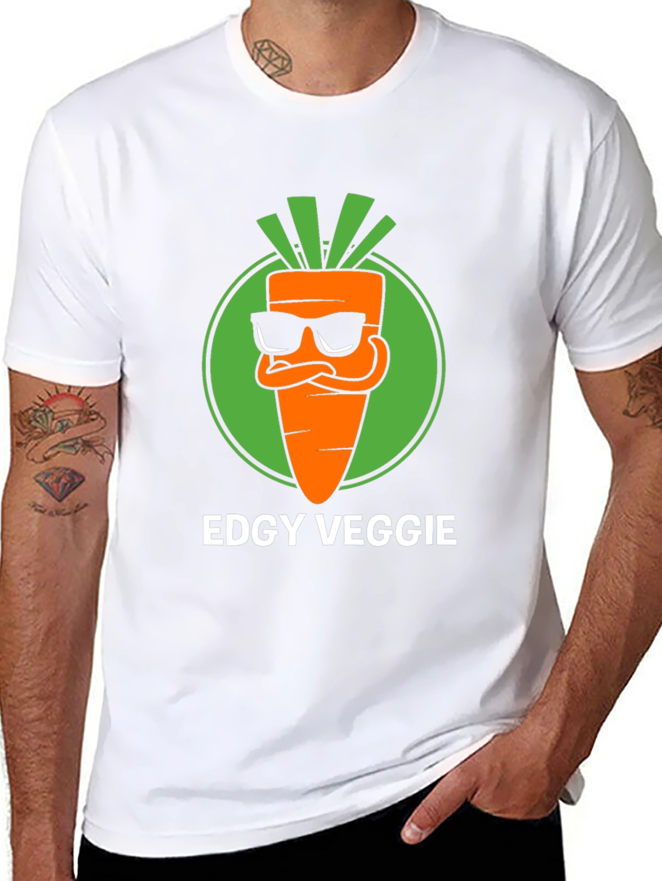 Edgy Veggie T-Shirt - Cool Carrot Graphic Tee