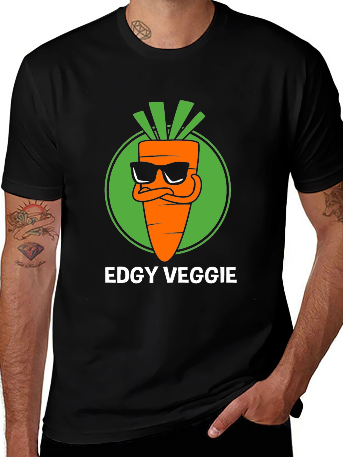 Edgy Veggie T-Shirt - Cool Carrot Graphic Tee