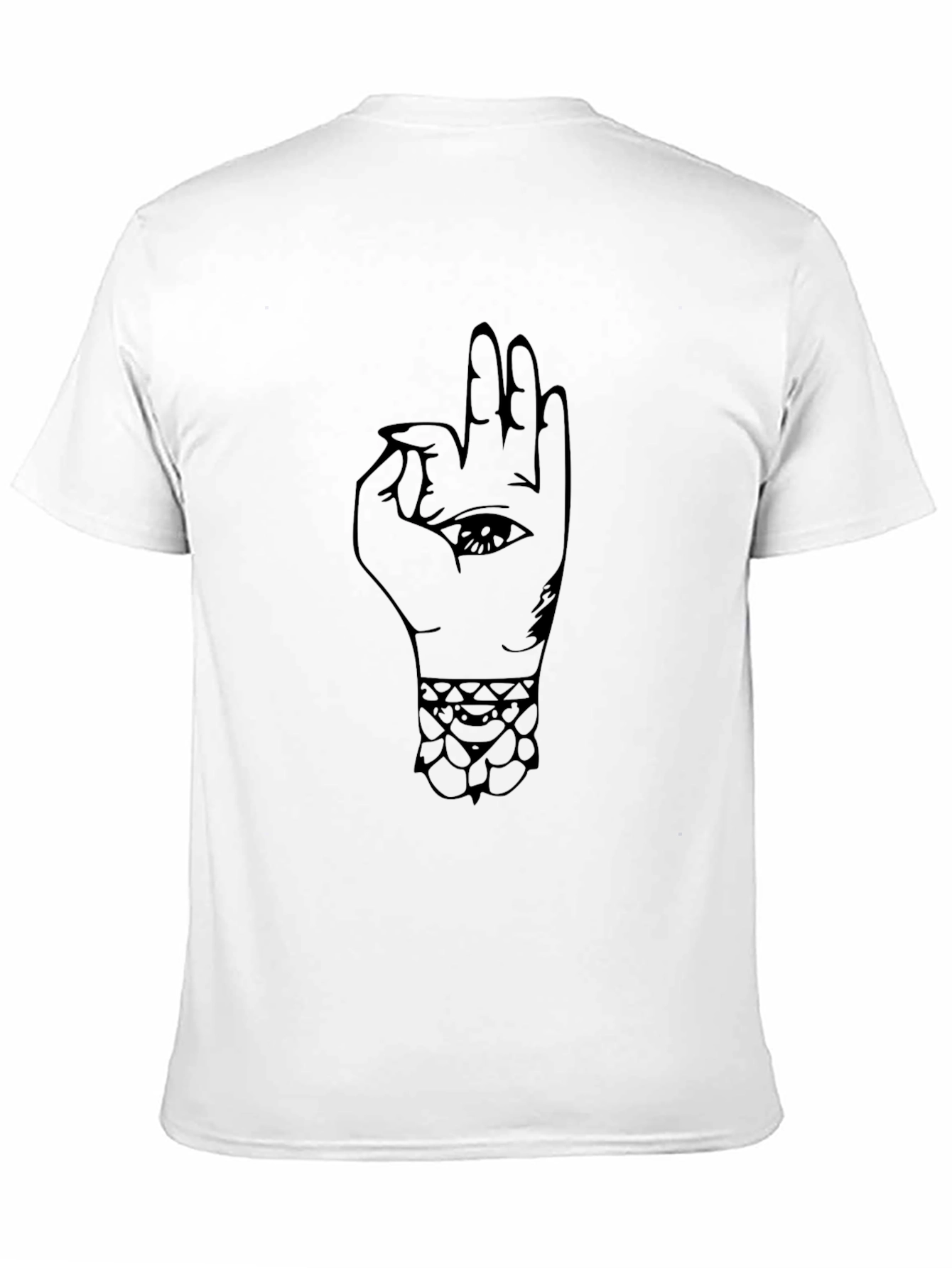 Mens Black T-Shirt - Hand Eye Design