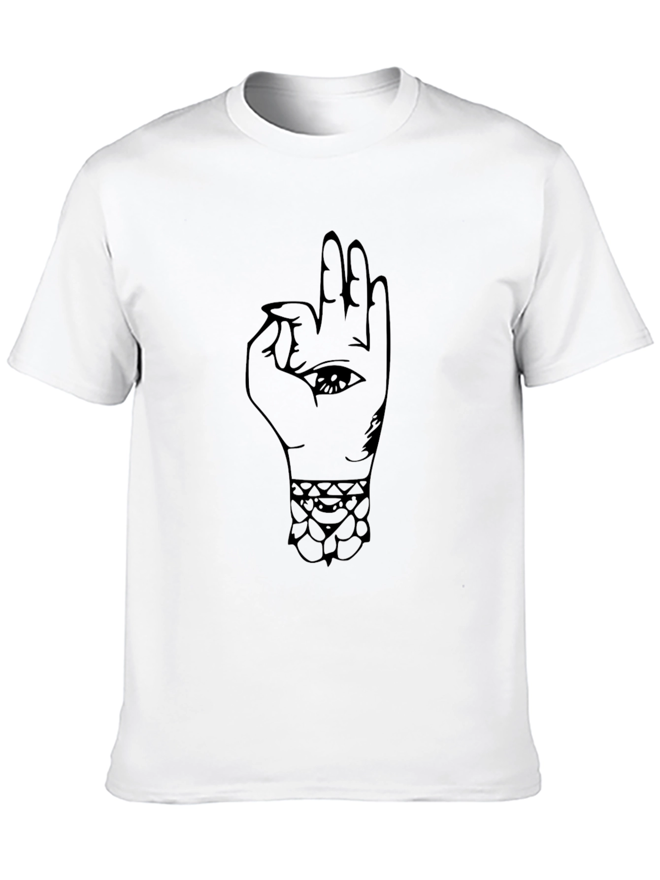 Mens Black T-Shirt - Hand Eye Design