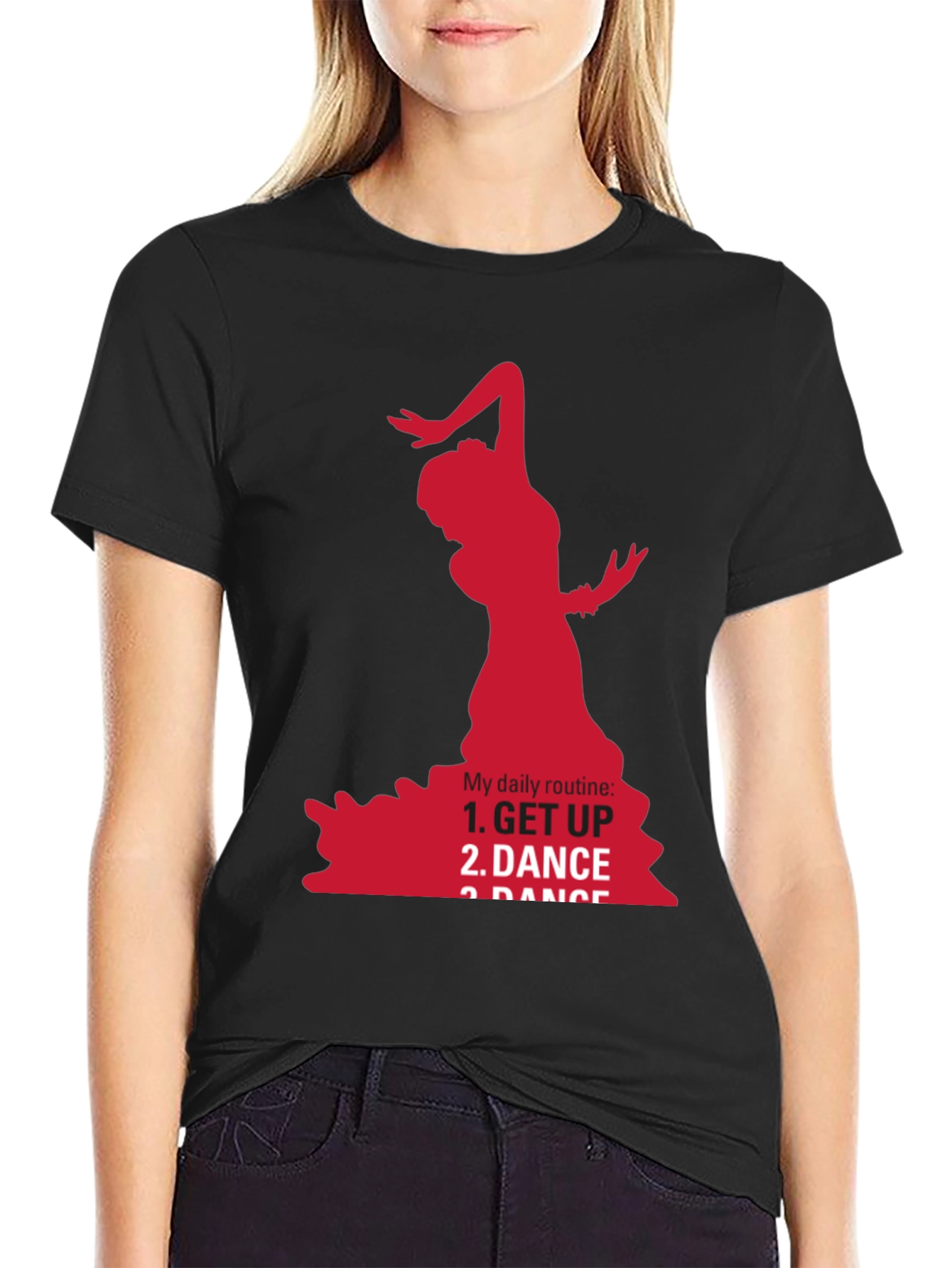 Flamenco Dancer Graphic Tee - Daily Routine T-Shirt