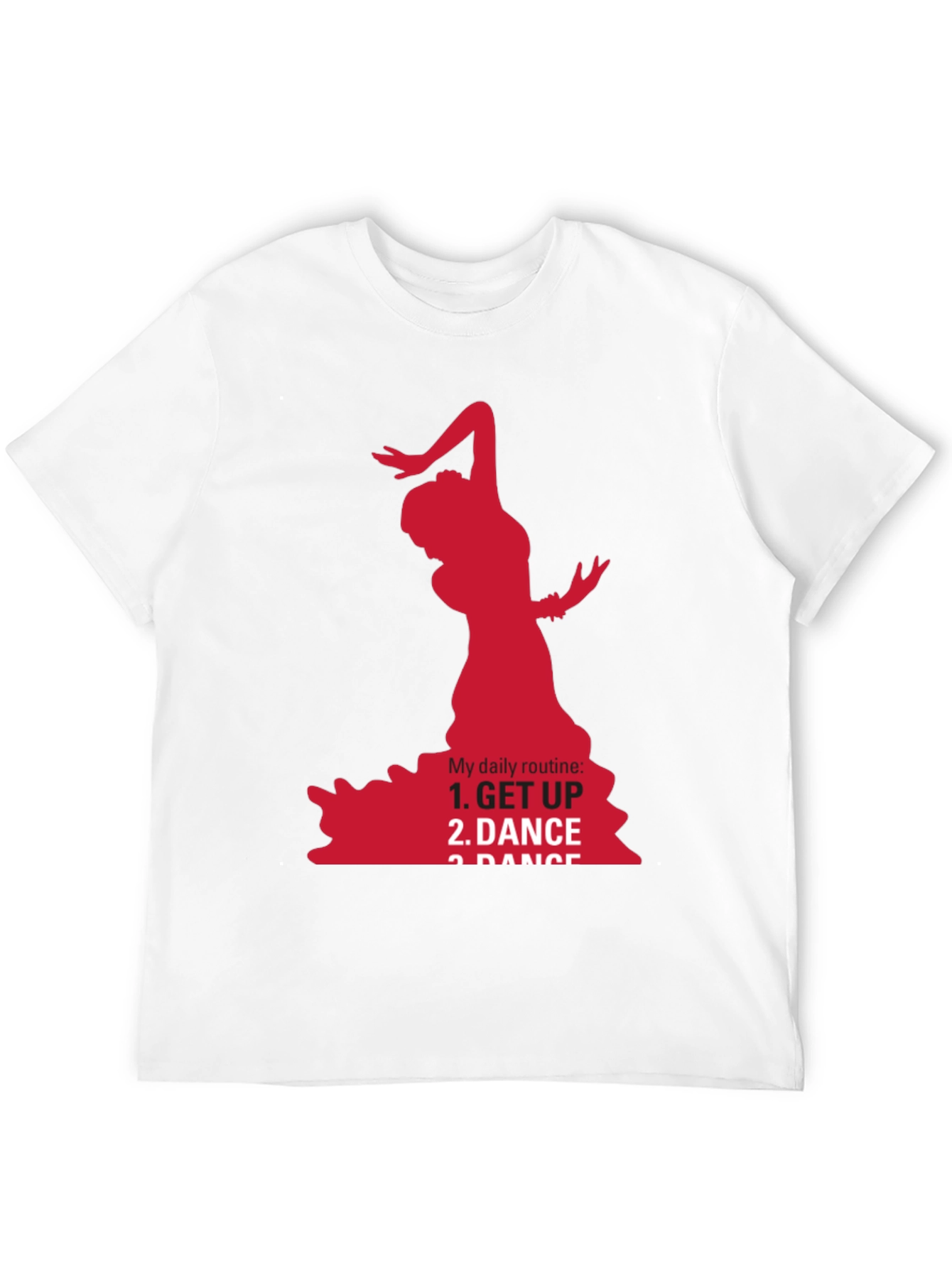 Flamenco Dancer Graphic Tee - Daily Routine T-Shirt