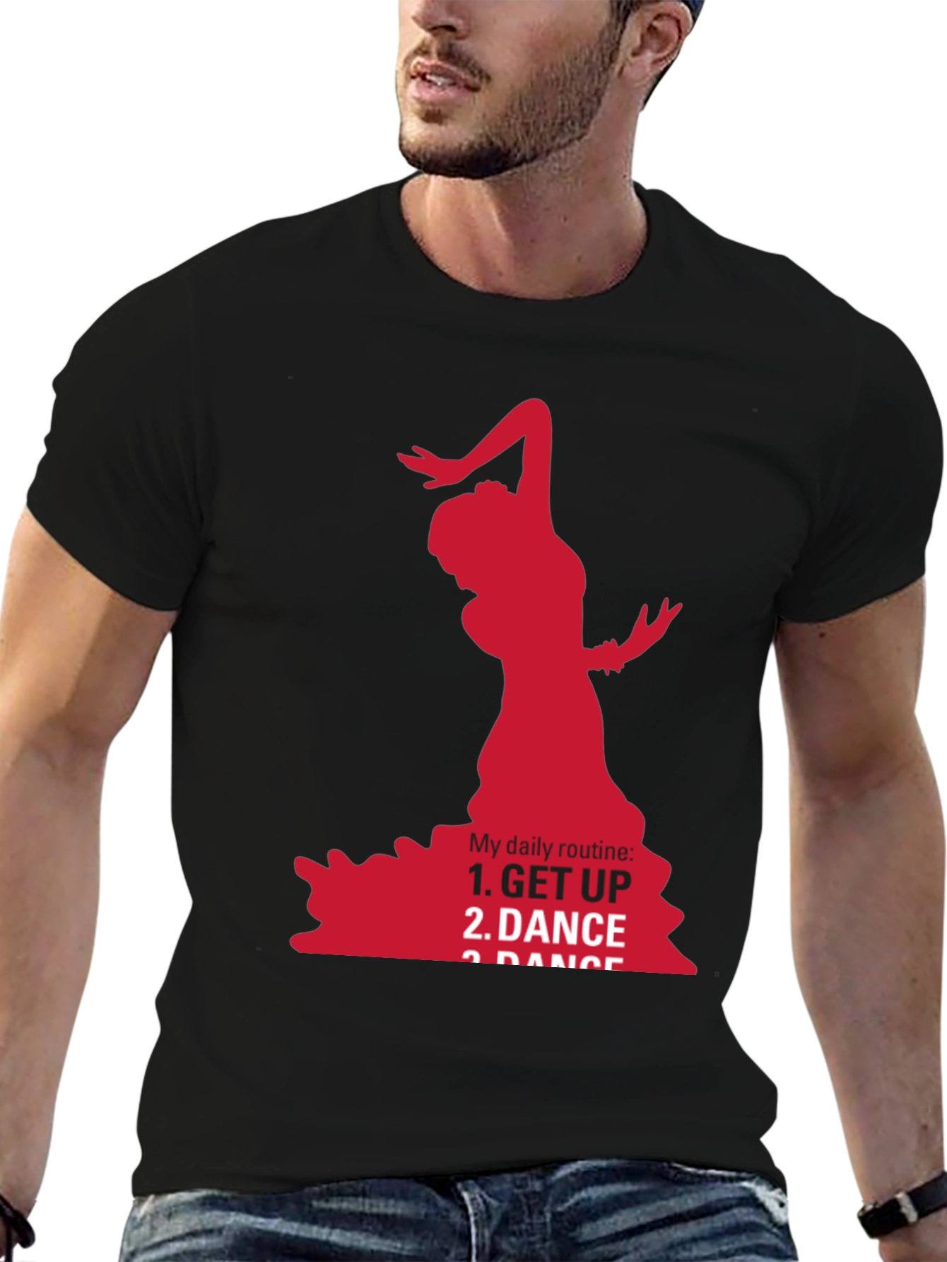 Flamenco Dancer Graphic Tee - Daily Routine T-Shirt