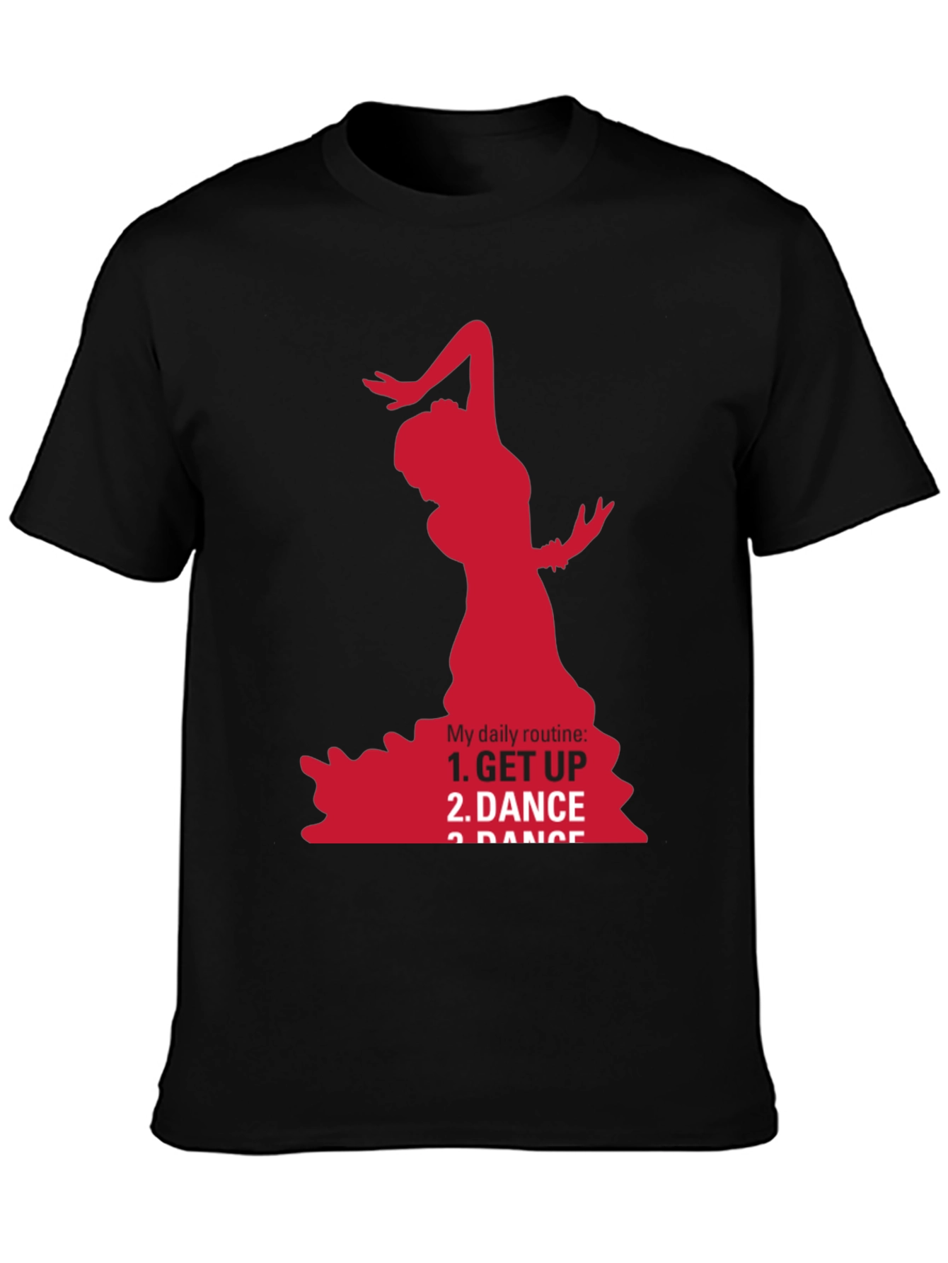Flamenco Dancer Graphic Tee - Daily Routine T-Shirt