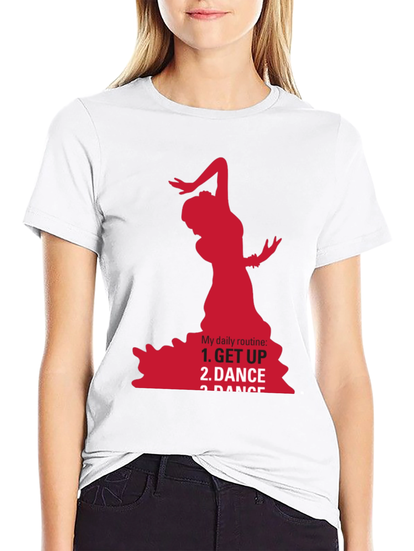 Flamenco Dancer Graphic Tee - Daily Routine T-Shirt