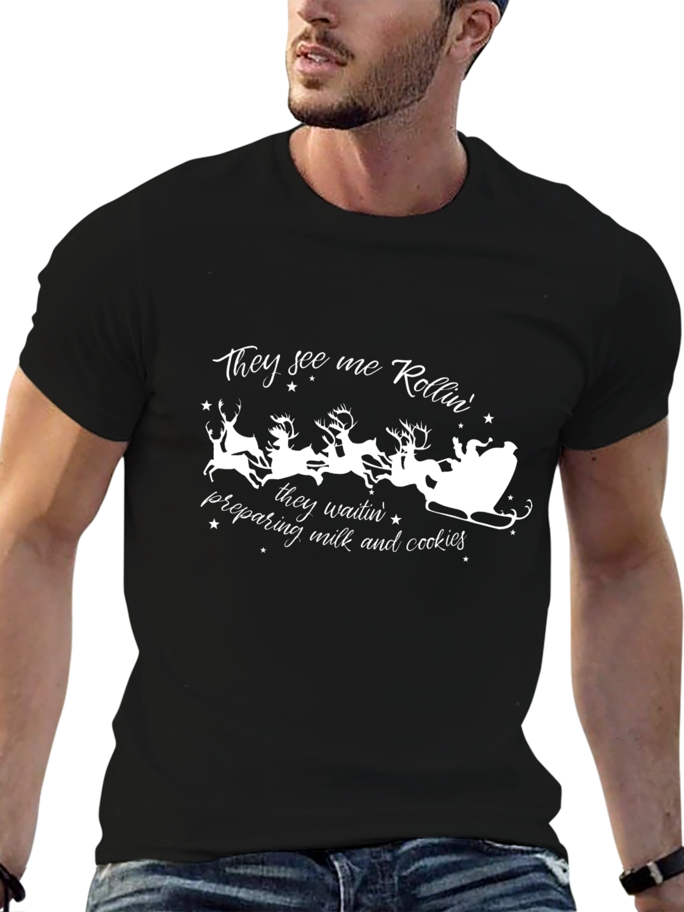 Santa Sleigh Christmas T-Shirt