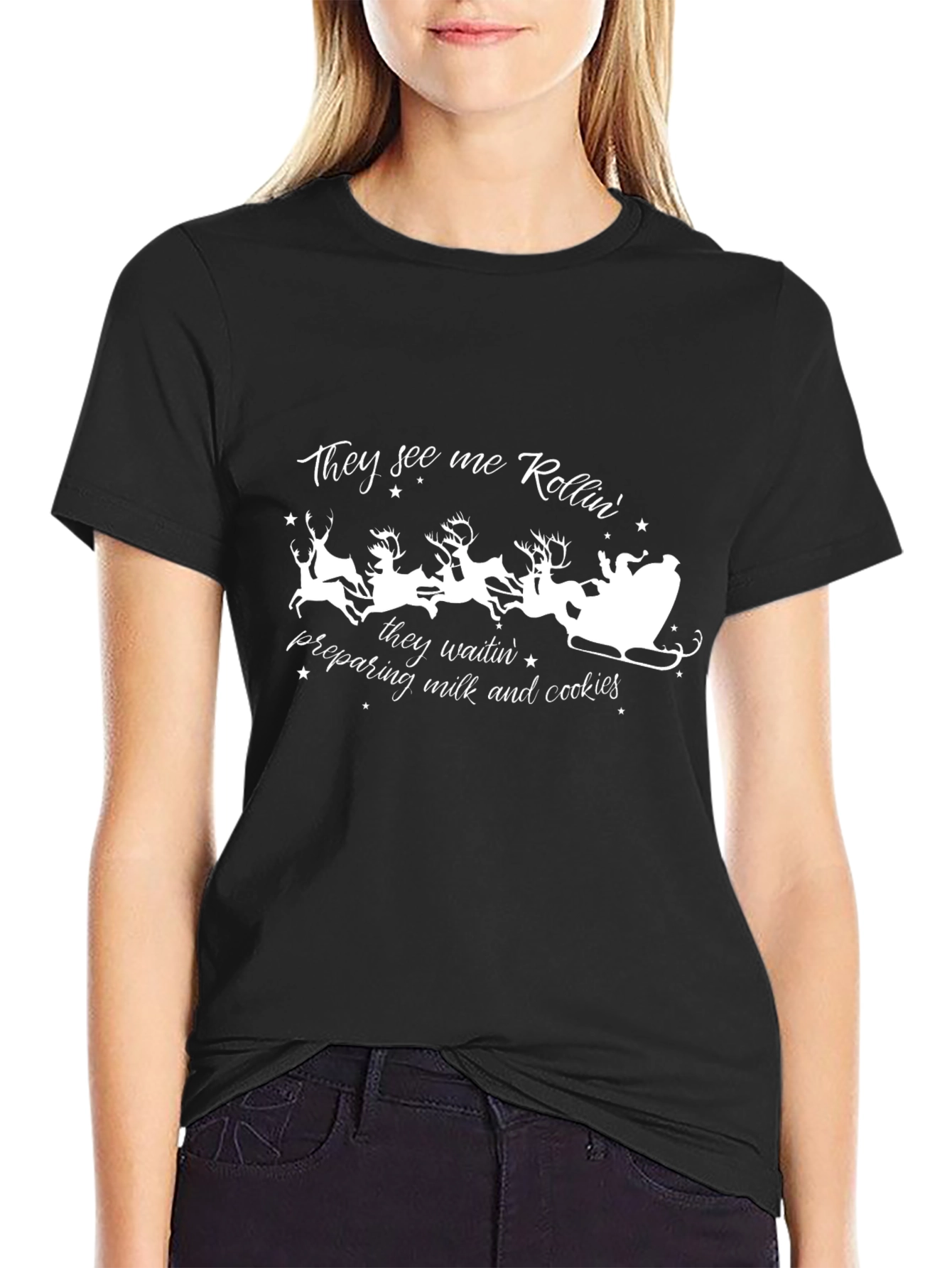 Santa Sleigh Christmas T-Shirt