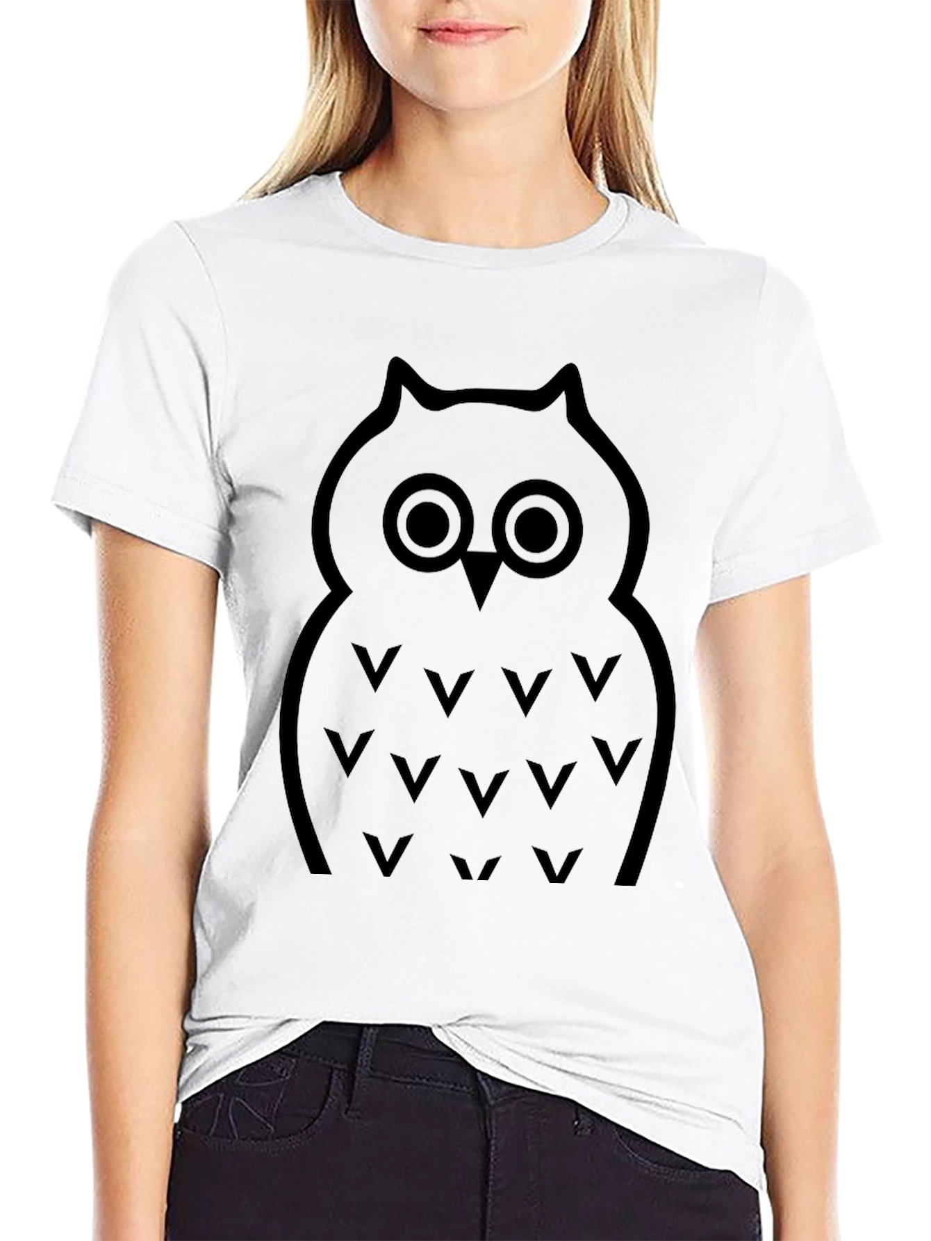 Owl Graphic Tee - Classic Black Cotton T-Shirt