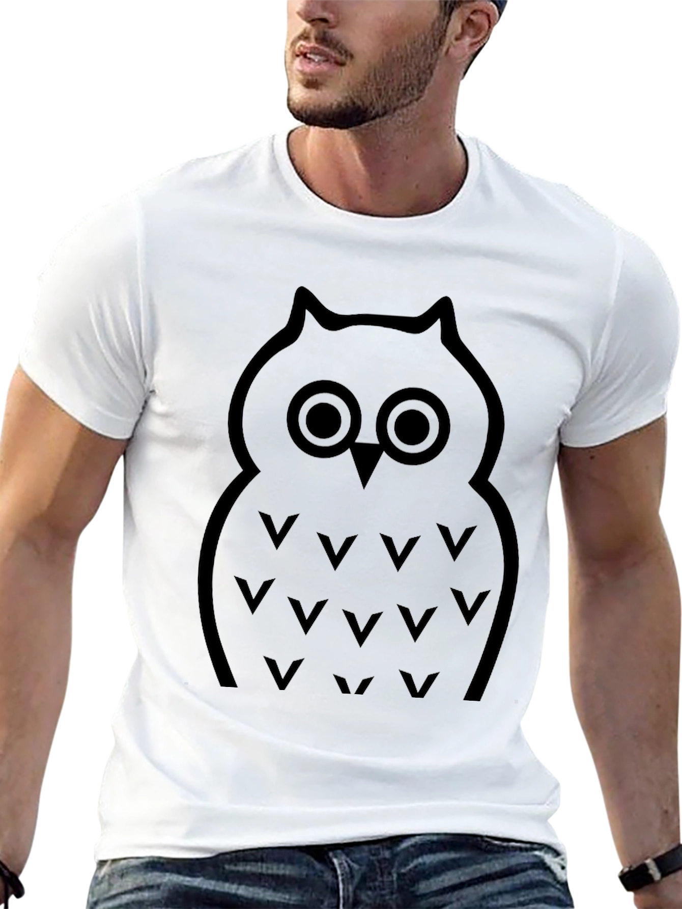 Owl Graphic Tee - Classic Black Cotton T-Shirt