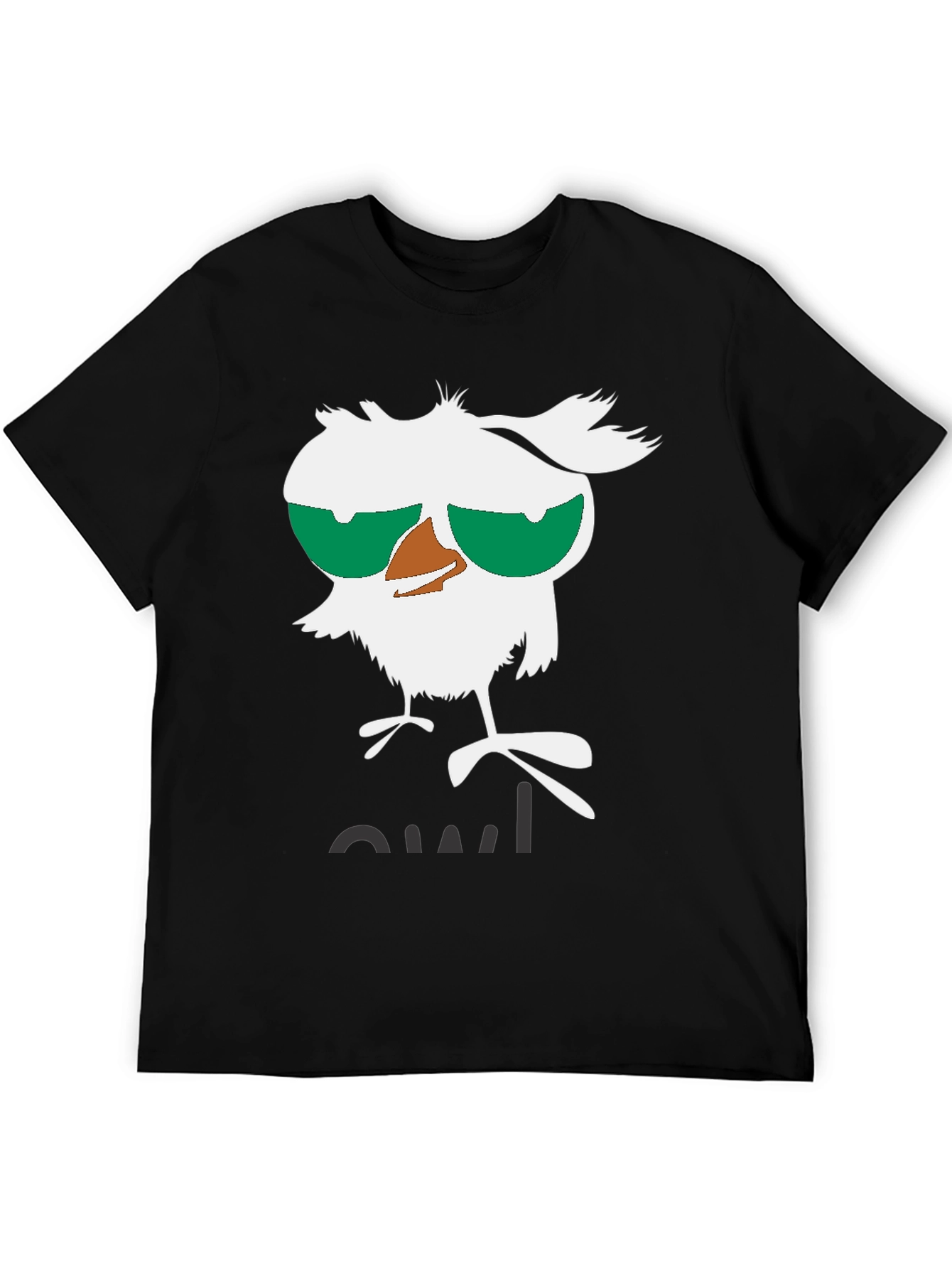 Funny Owl Graphic Tee - Unisex Black T-Shirt