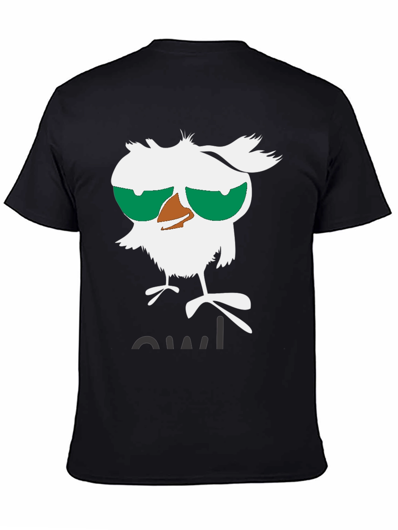 Funny Owl Graphic Tee - Unisex Black T-Shirt