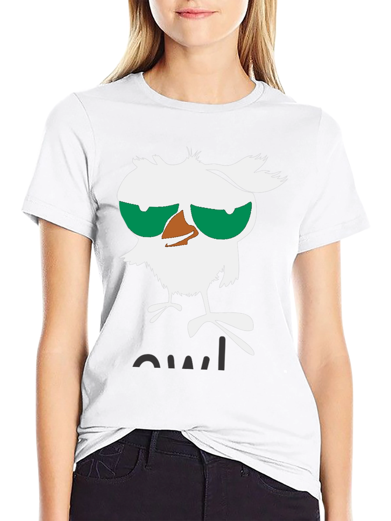 Funny Owl Graphic Tee - Unisex Black T-Shirt