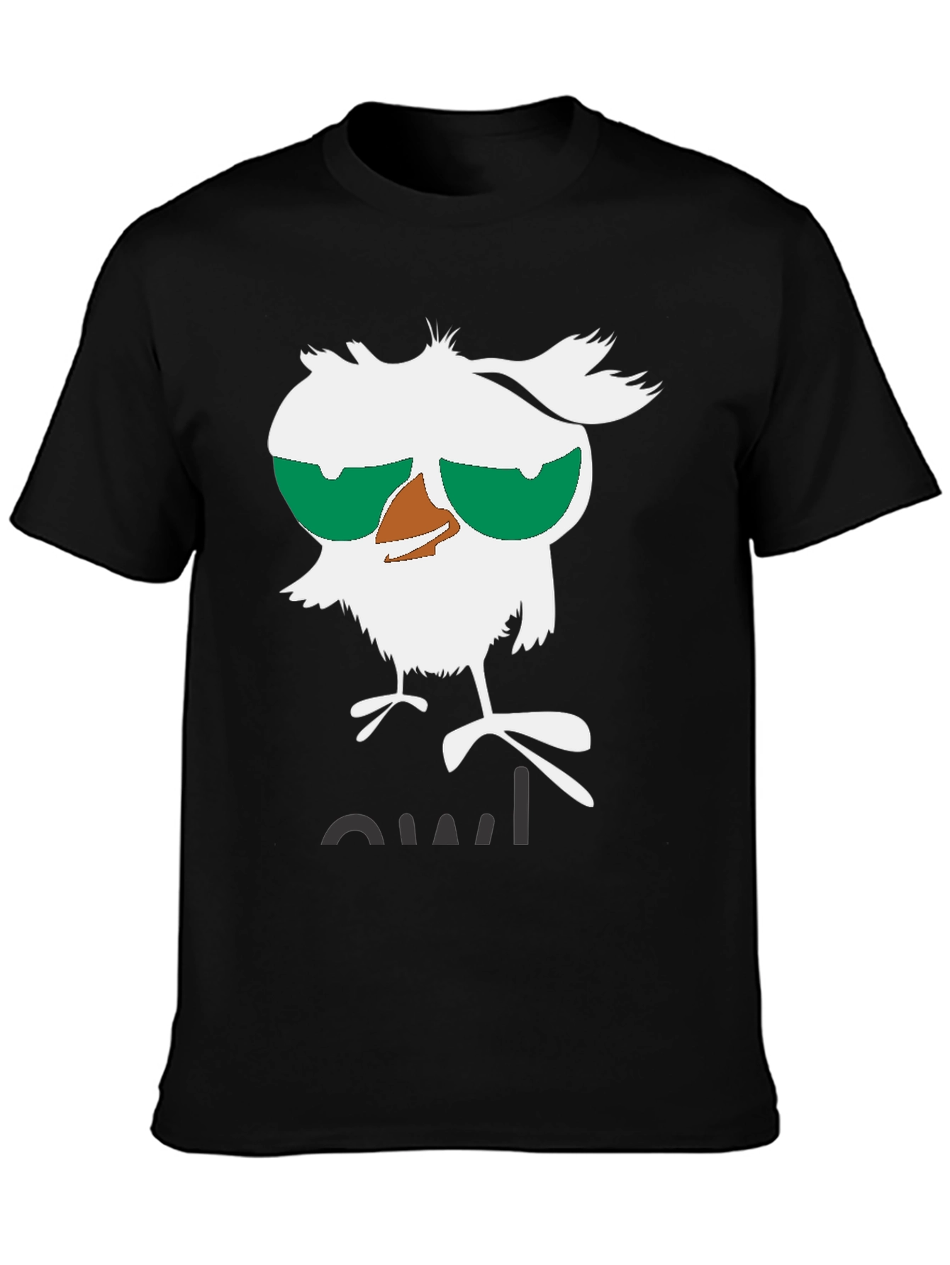 Funny Owl Graphic Tee - Unisex Black T-Shirt