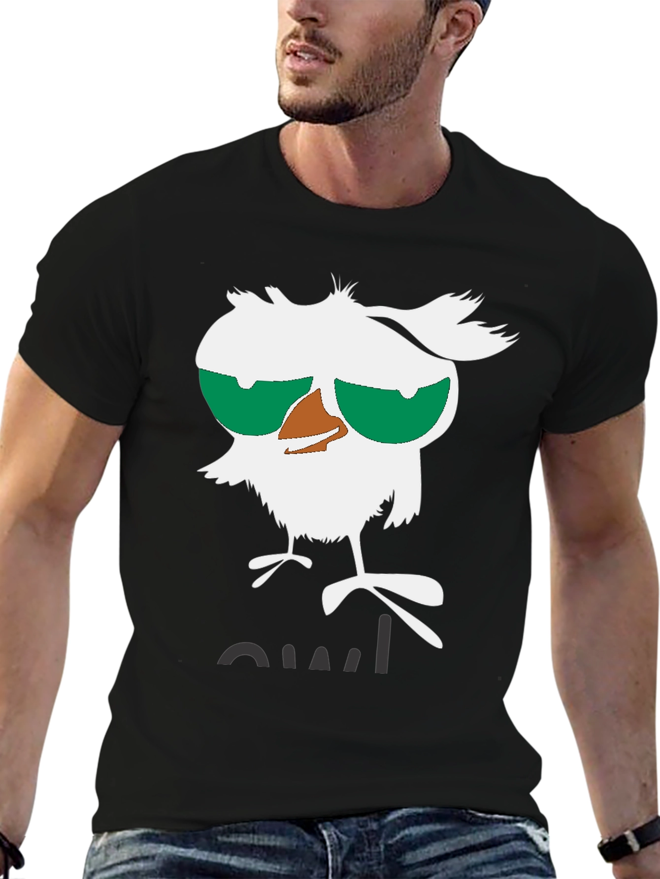 Funny Owl Graphic Tee - Unisex Black T-Shirt