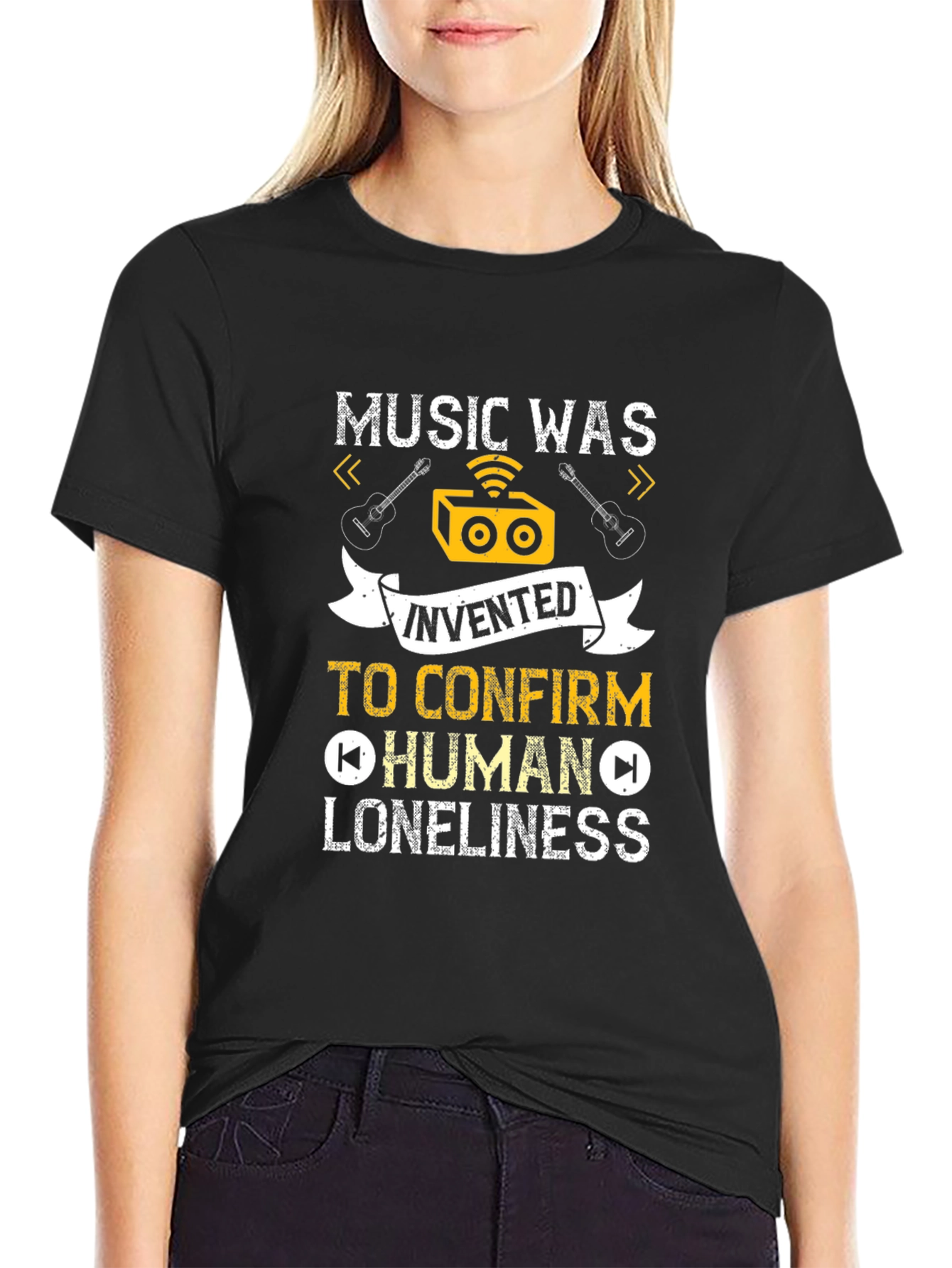 Music Was Invented T-Shirt - Human Loneliness Tee
