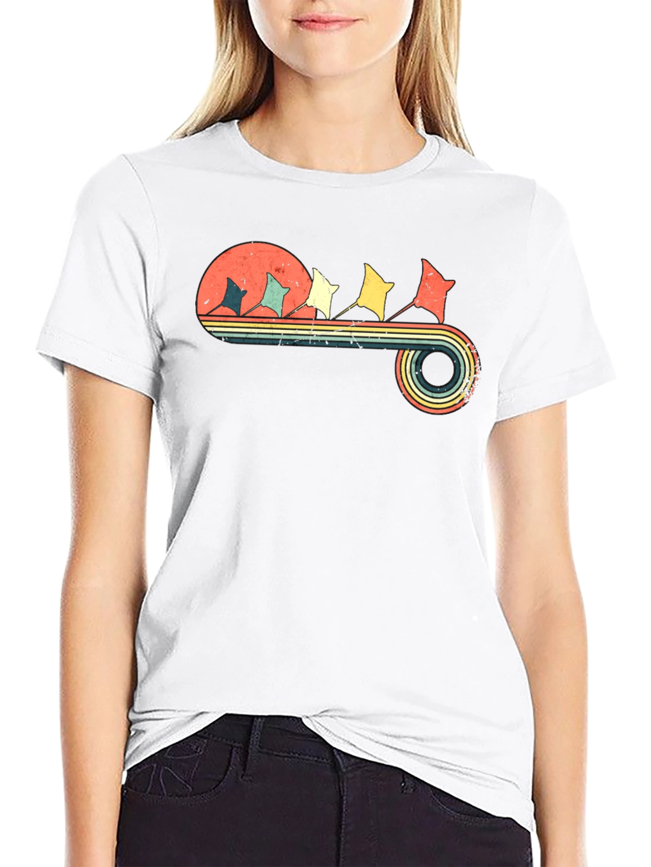 Retro Stingray Graphic T-Shirt