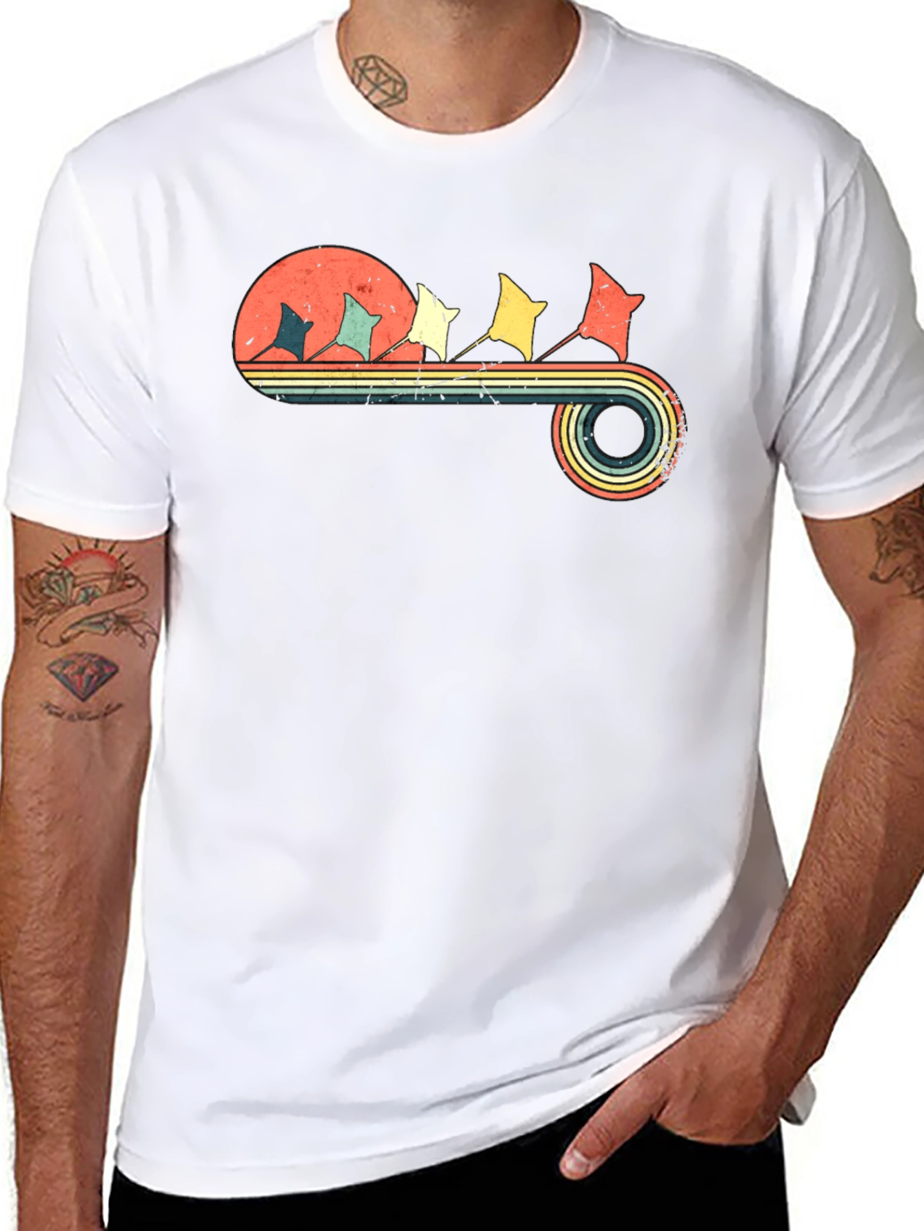 Retro Stingray Graphic T-Shirt