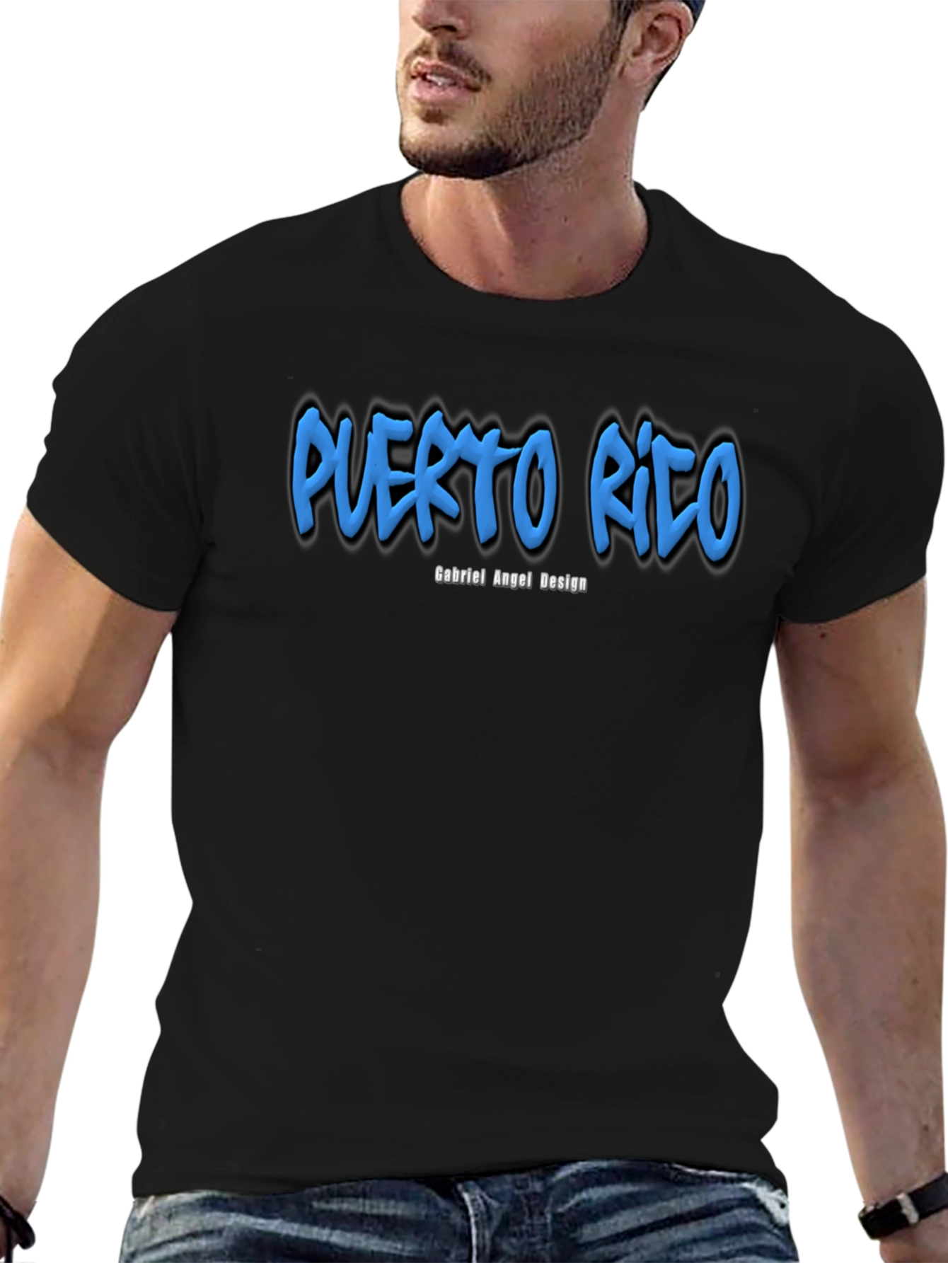 Puerto Rico Design Mens T-Shirt - Black