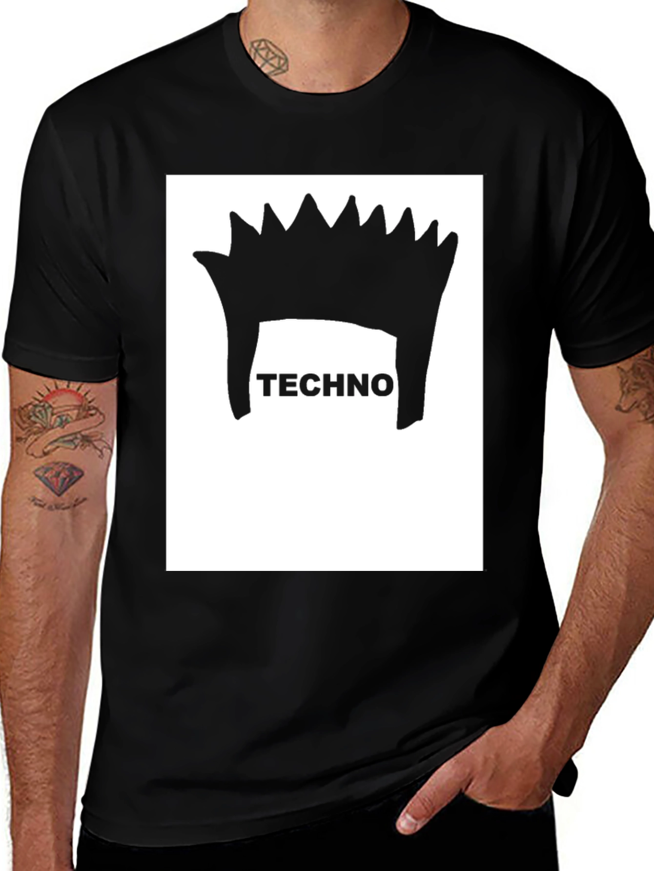 Techno Crown T-Shirt - Unique Graphic Tee