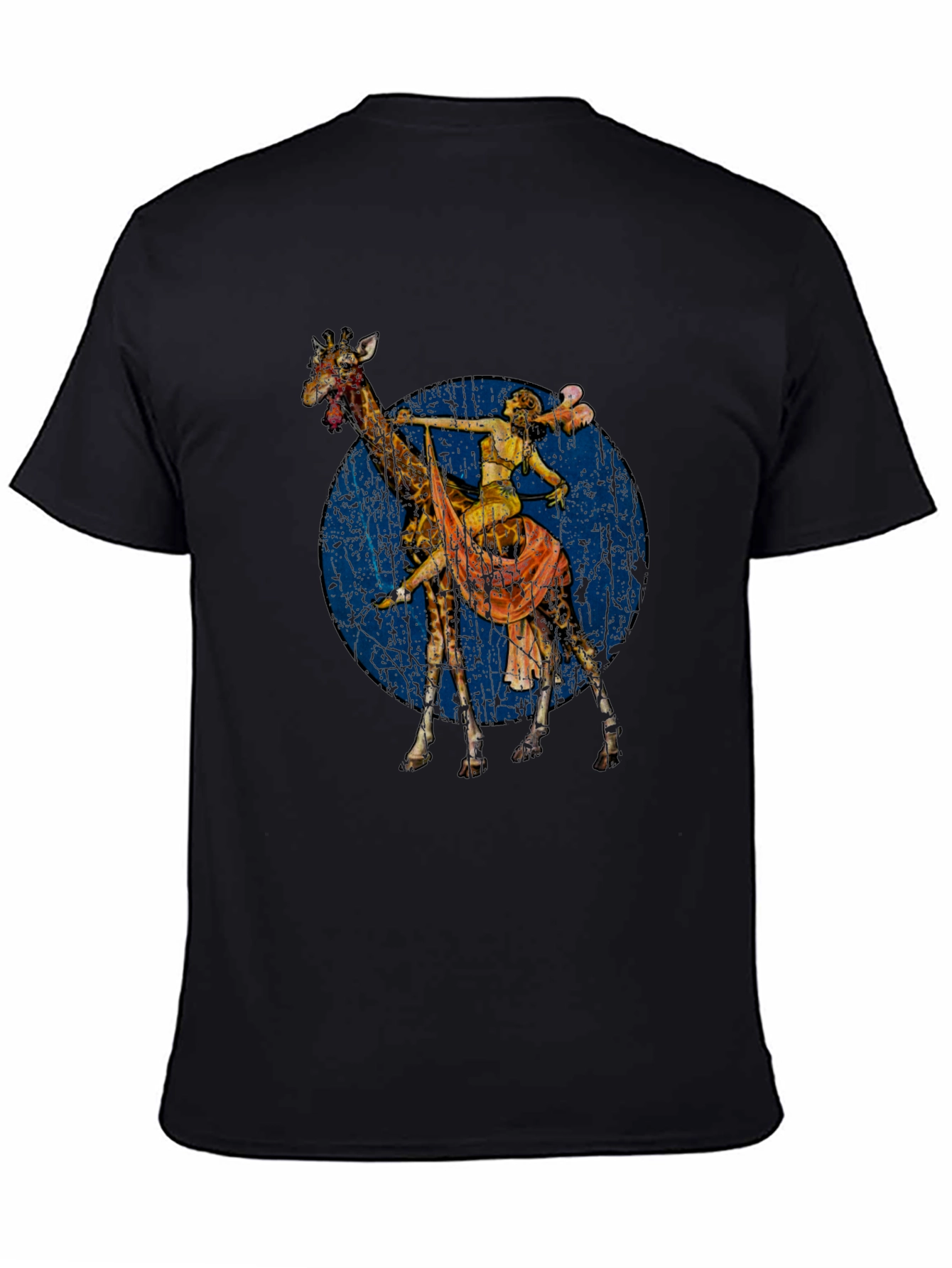 Giraffe Rider Graphic T-Shirt - Unique Design