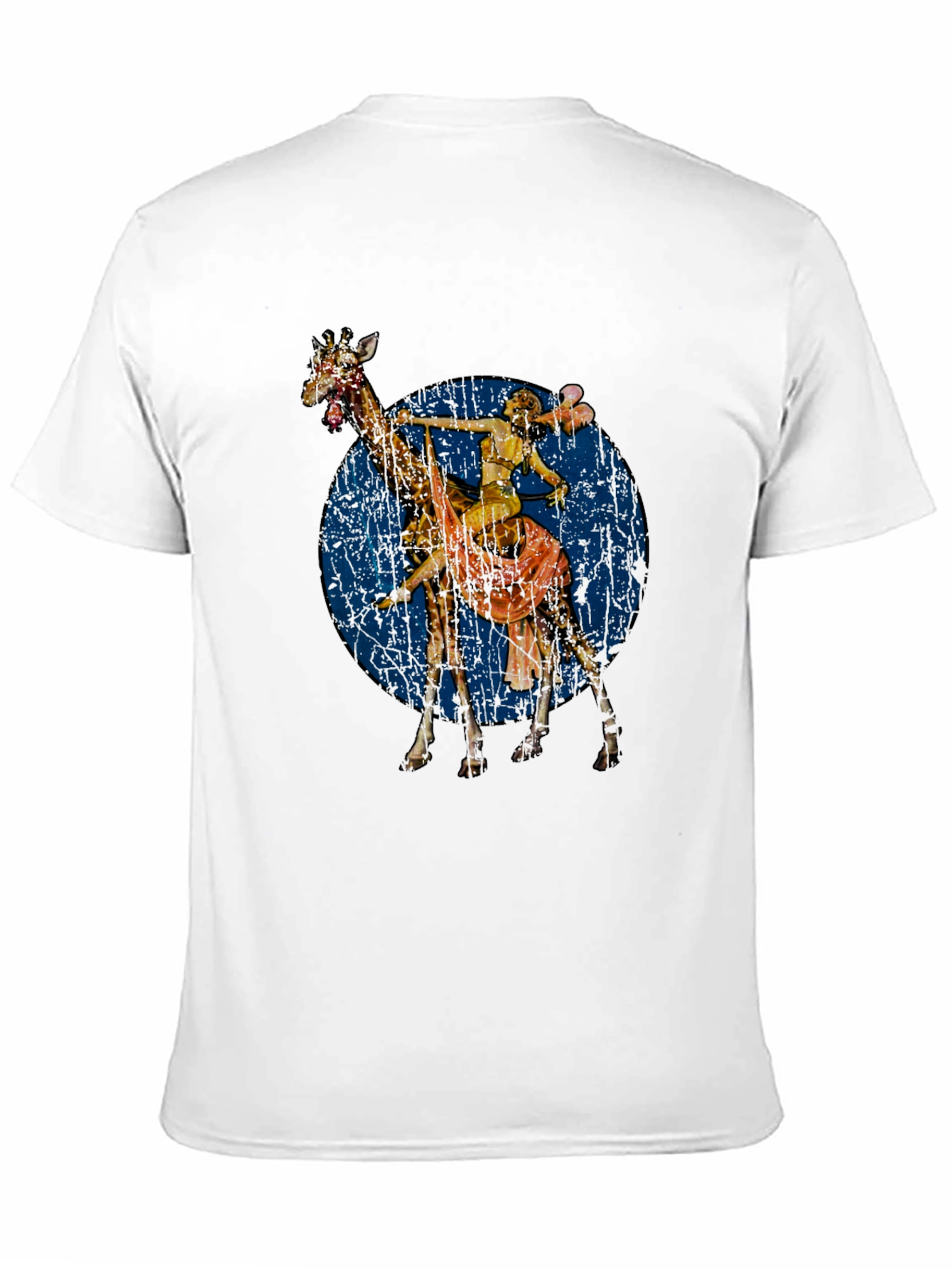 Giraffe Rider Graphic T-Shirt - Unique Design