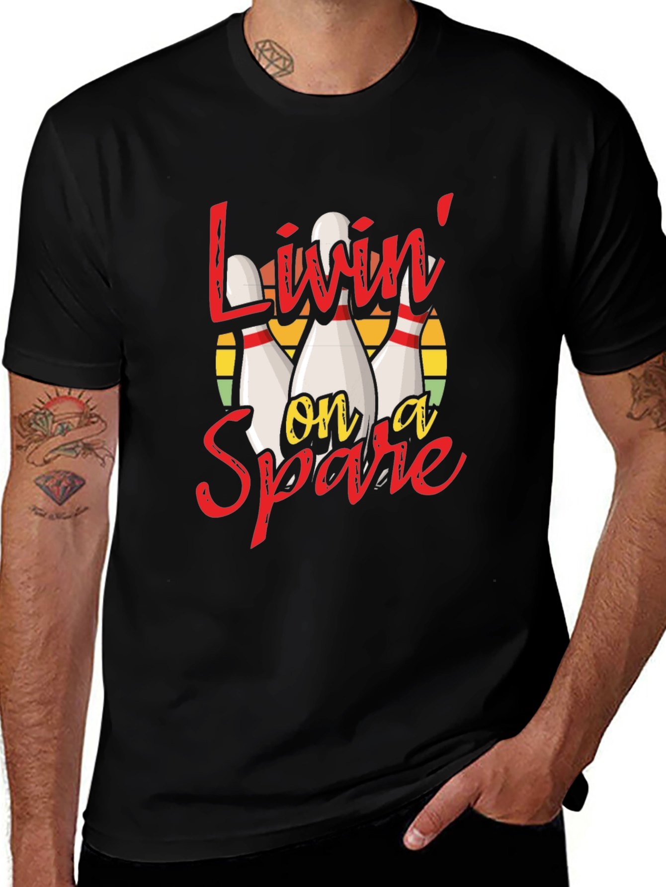 Livin on a Spare Bowling Graphic Tee
