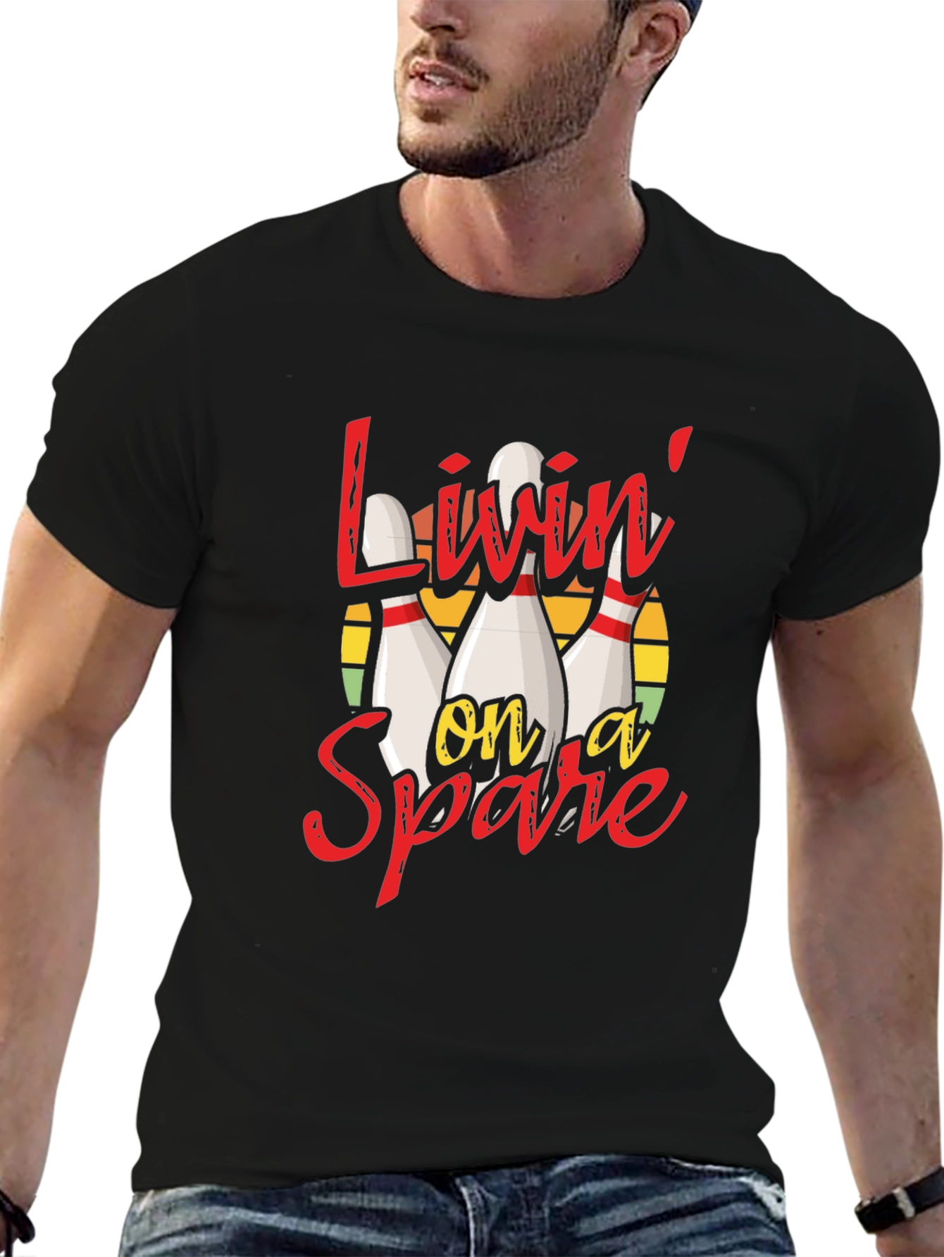 Livin on a Spare Bowling Graphic Tee