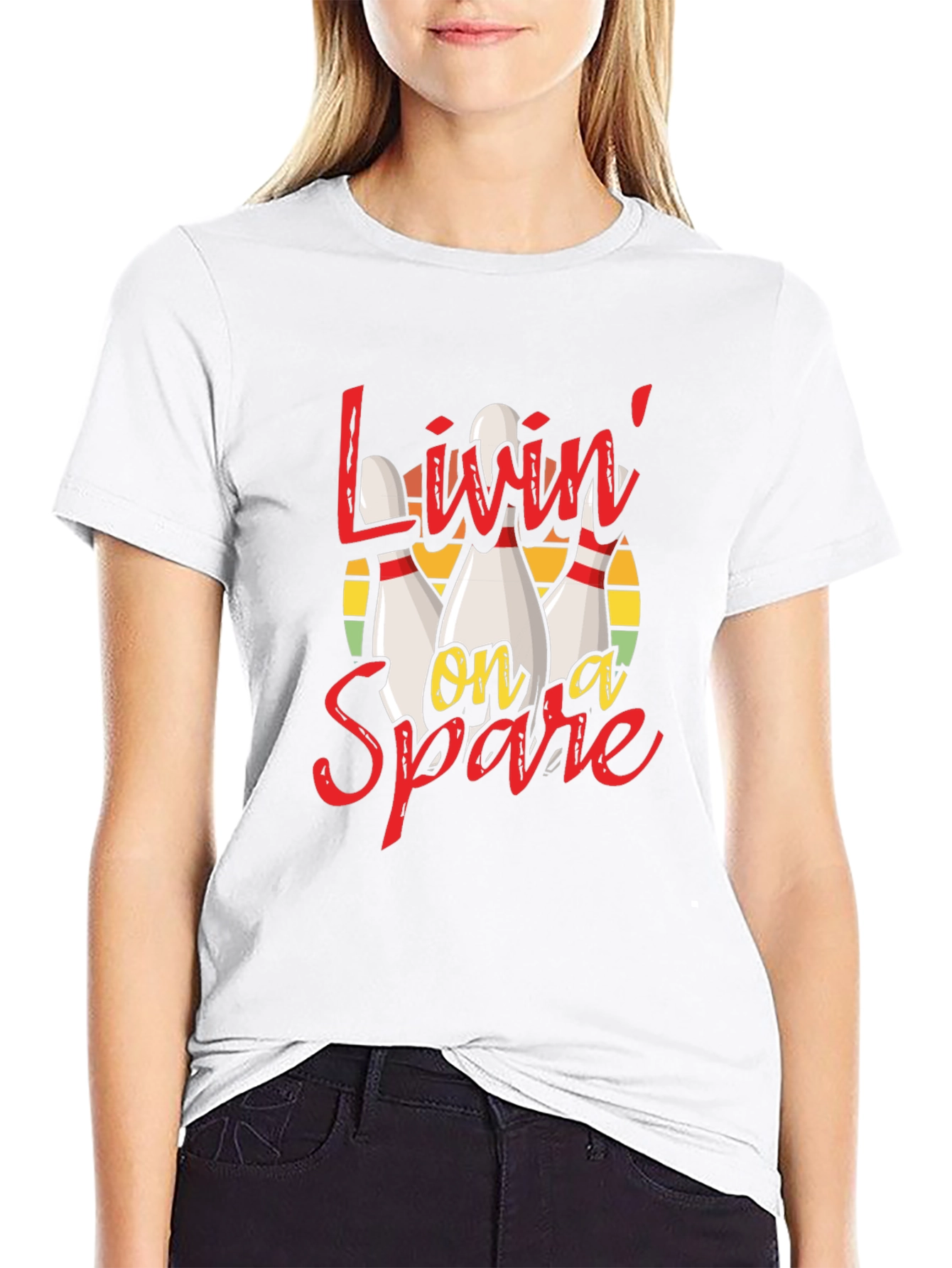 Livin on a Spare Bowling Graphic Tee