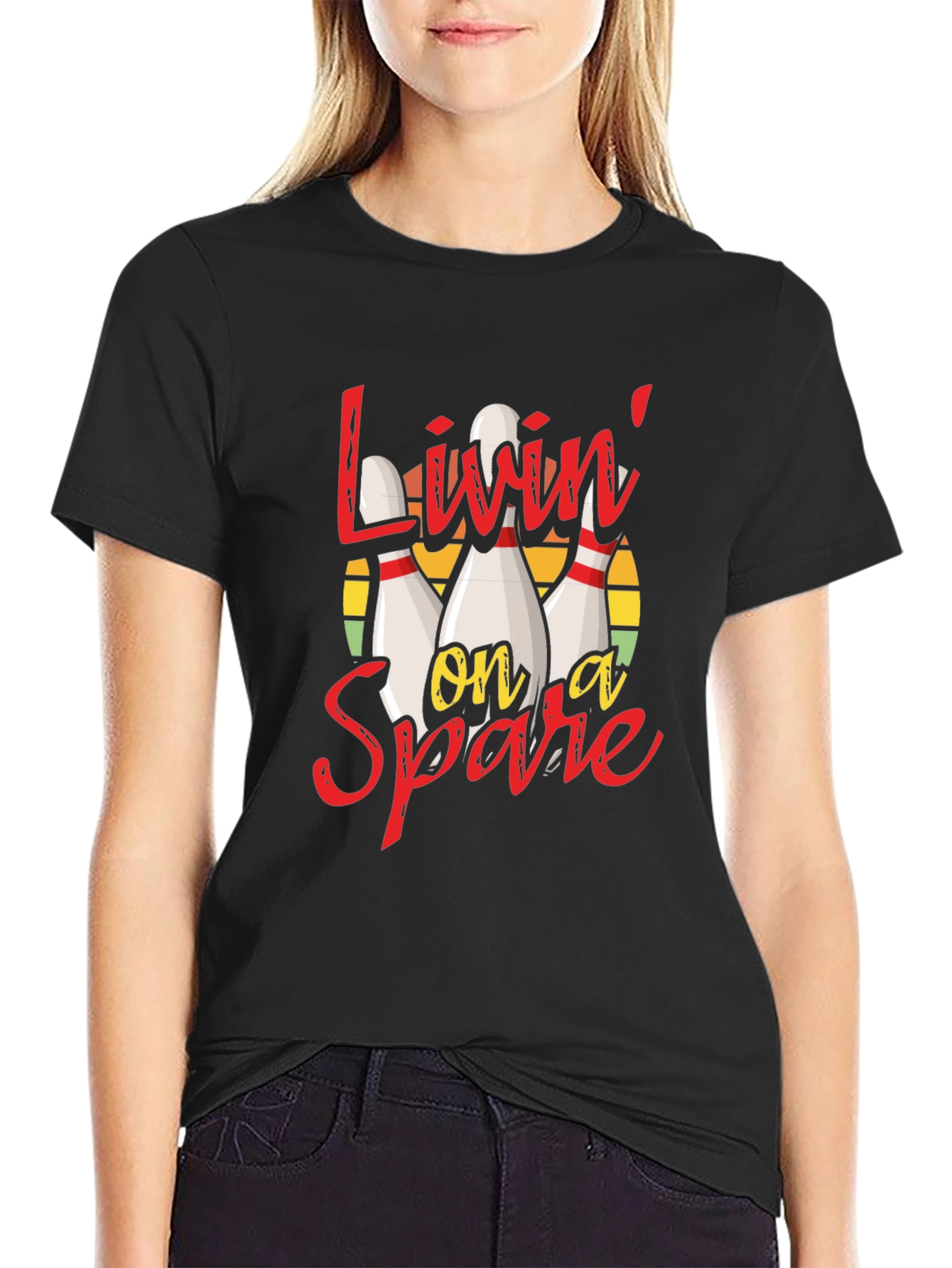 Livin on a Spare Bowling Graphic Tee
