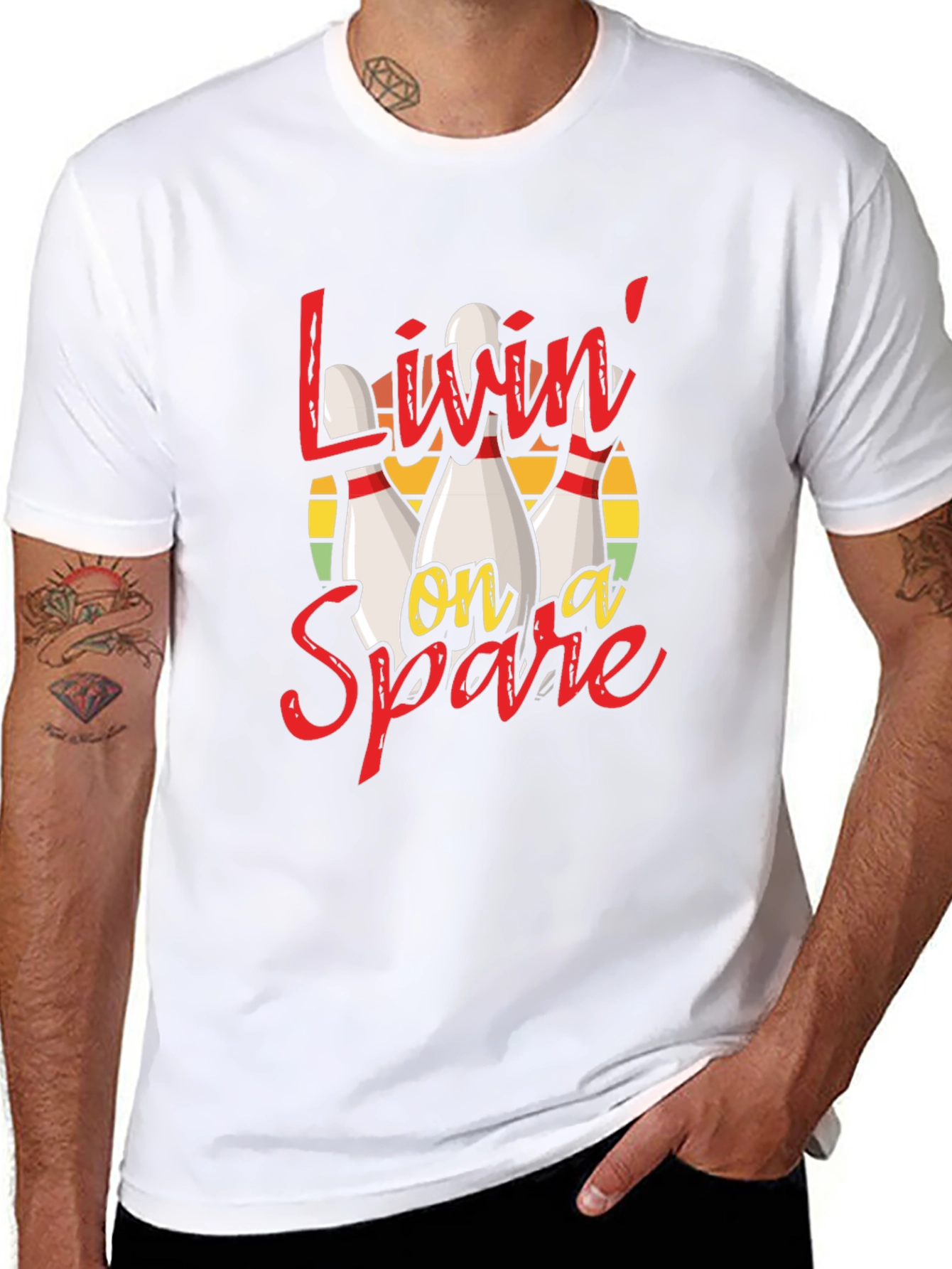 Livin on a Spare Bowling Graphic Tee