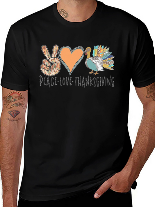 Peace Love Thanksgiving Graphic Tee