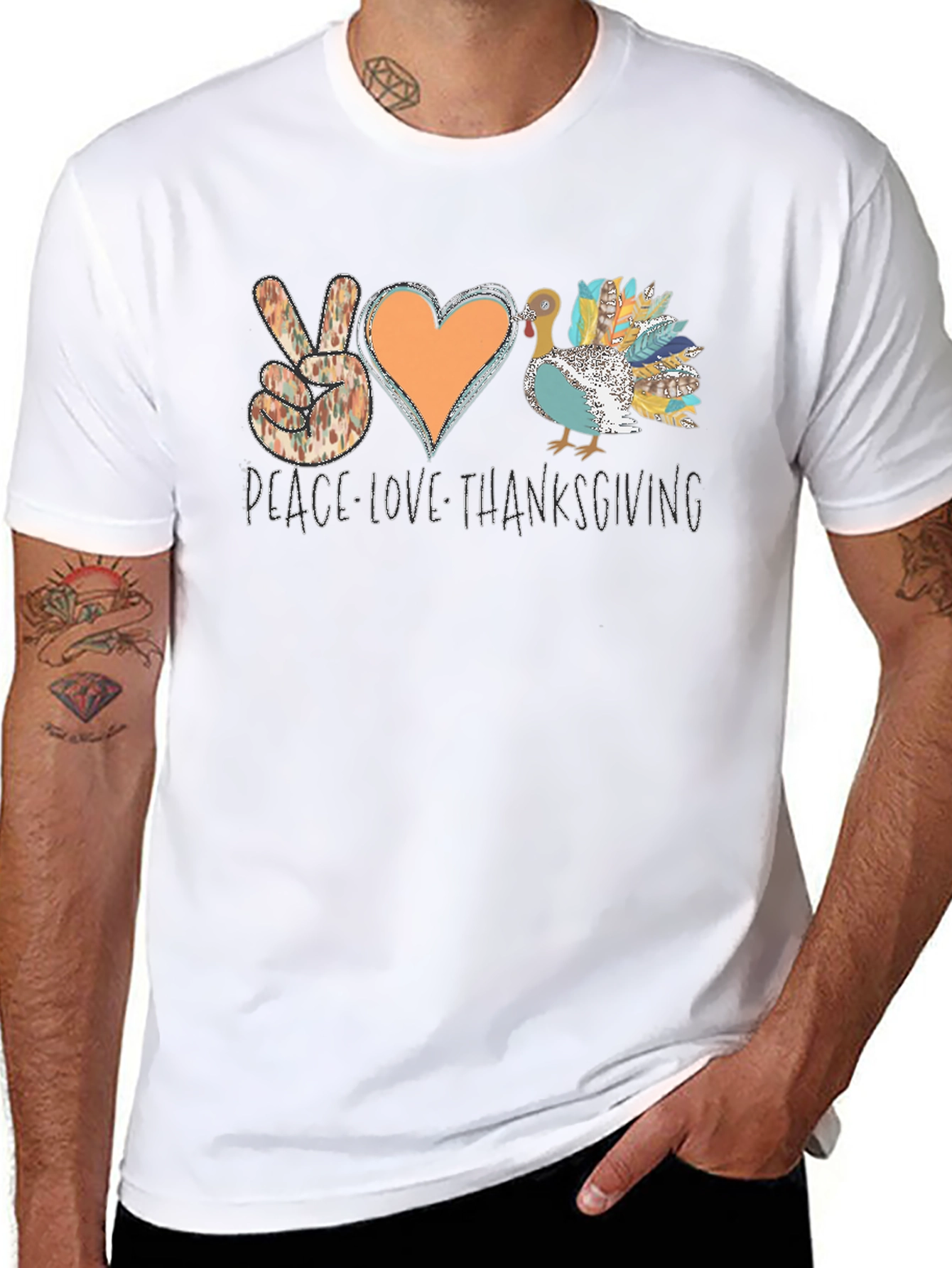Peace Love Thanksgiving Graphic Tee