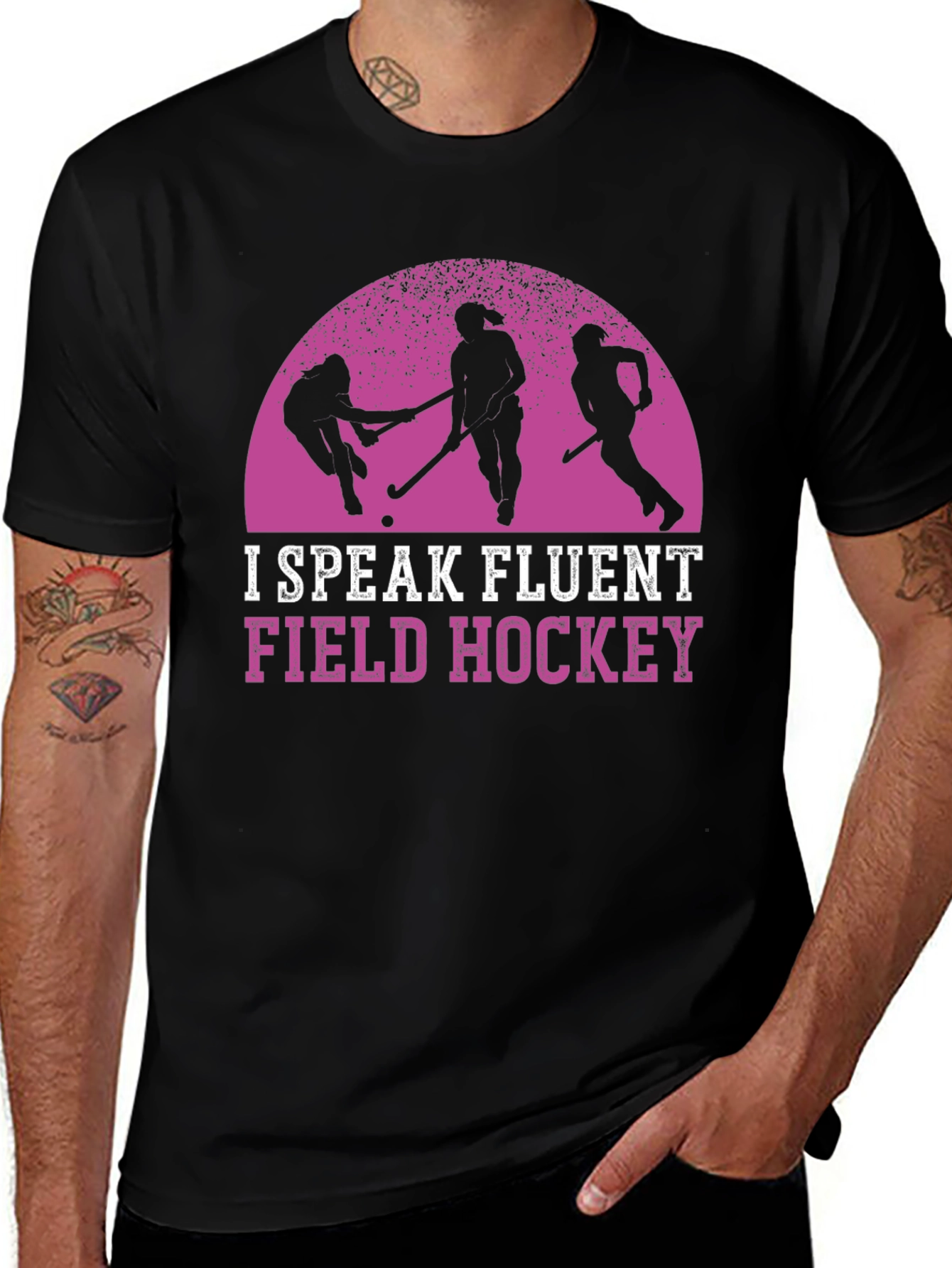 Fluent Field Hockey Black Graphic Tee