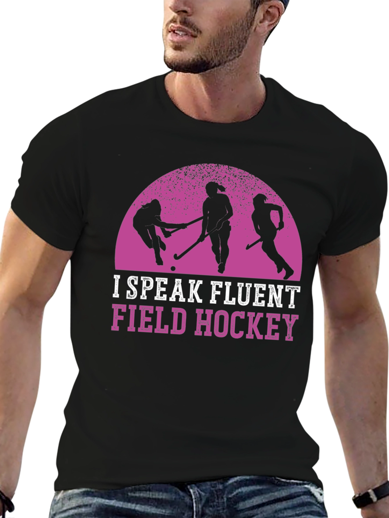 Fluent Field Hockey Black Graphic Tee