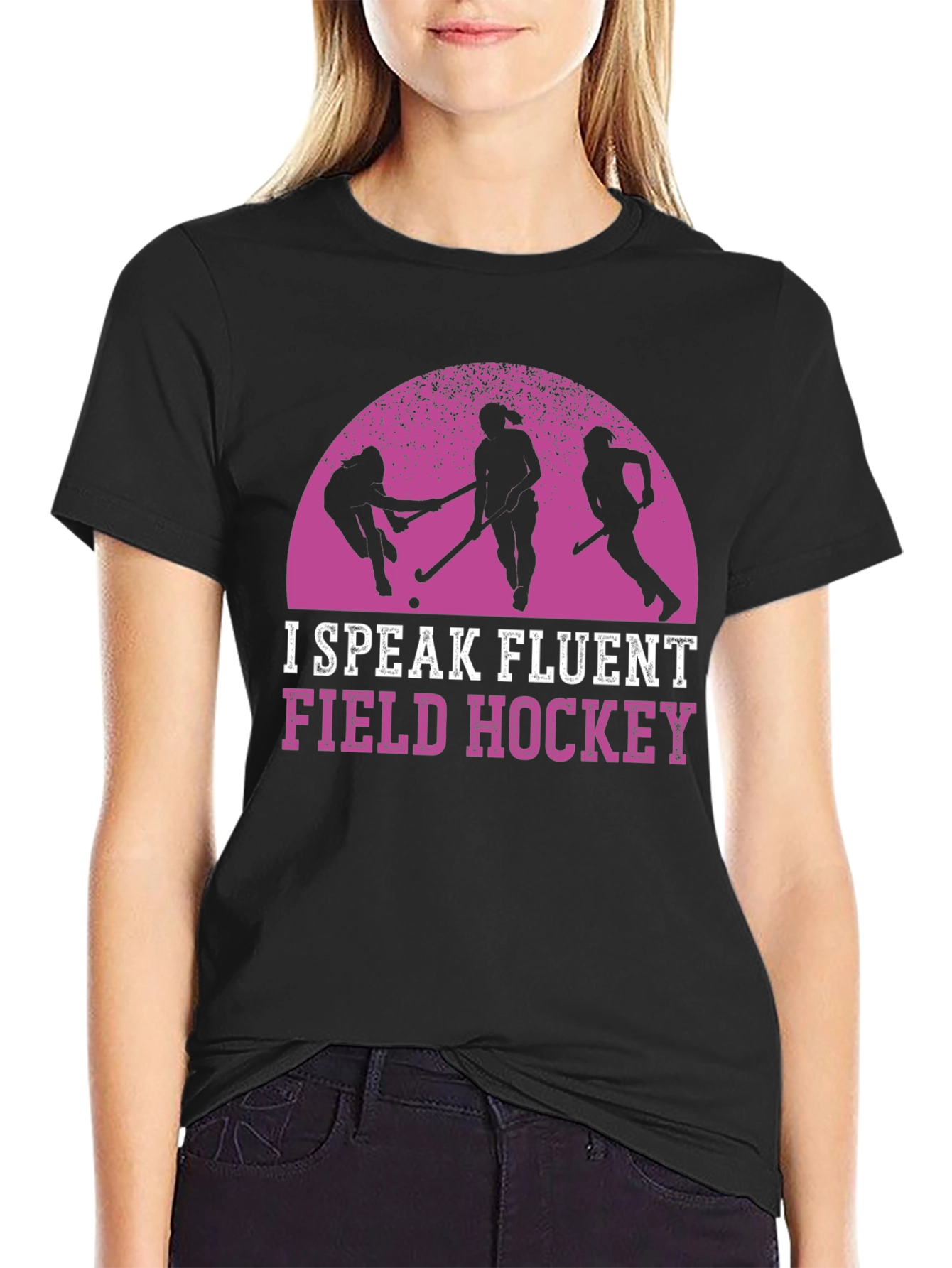 Fluent Field Hockey Black Graphic Tee