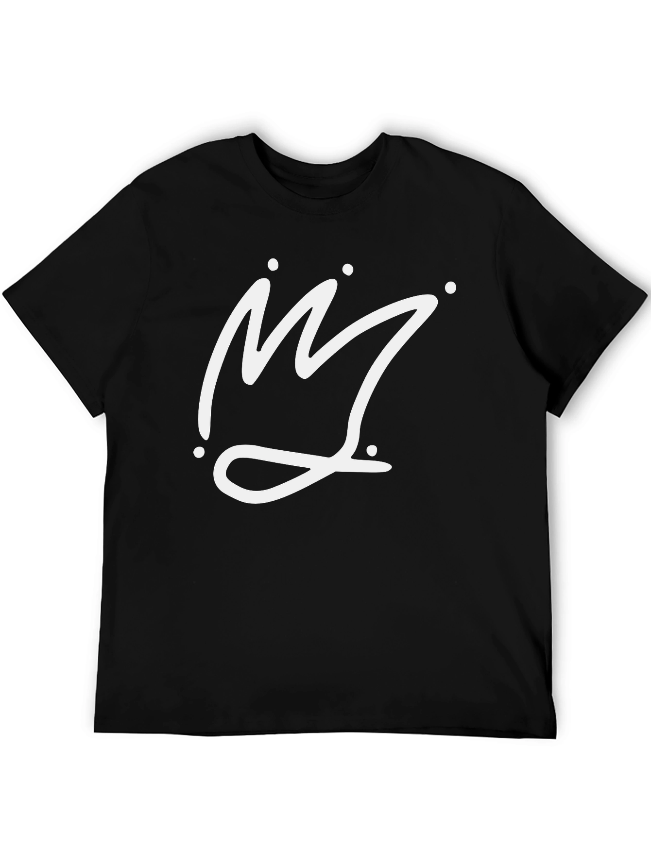 Crown Graphic Tee - Stylish Black Cotton Shirt