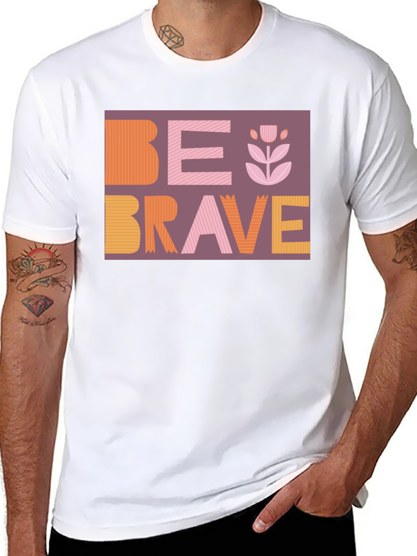 Be Brave Graphic Tee - Stylish & Inspiring Design