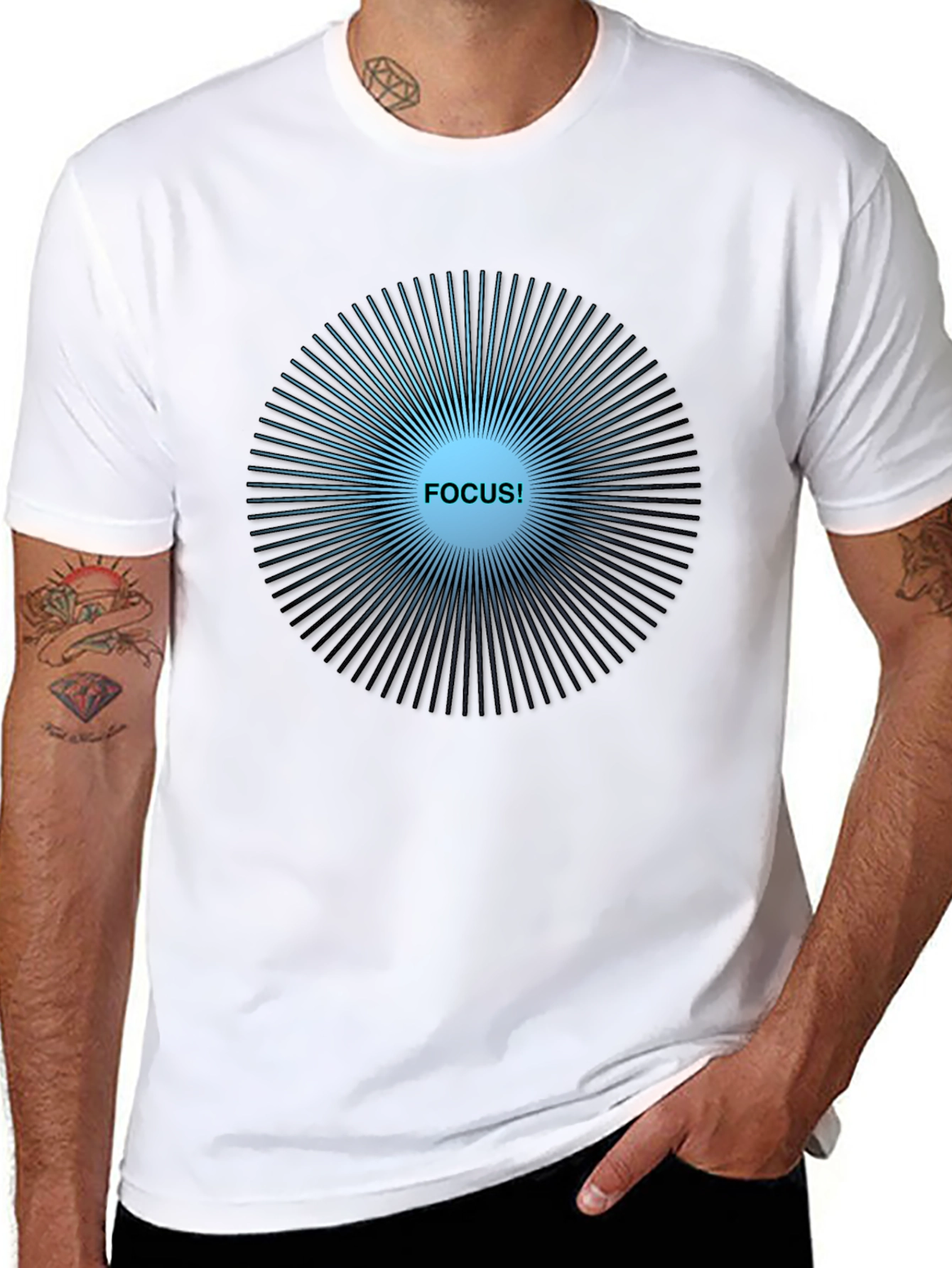 Focus Graphic Tee - Mens Crew Neck T-Shirt