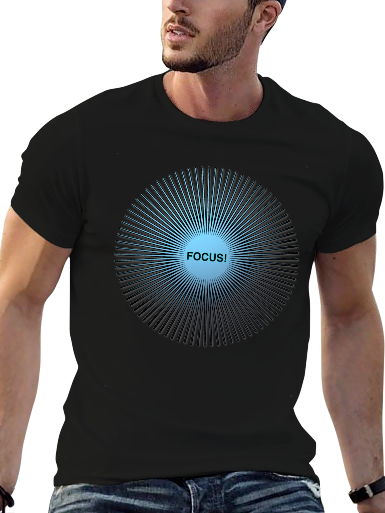 Focus Graphic Tee - Mens Crew Neck T-Shirt