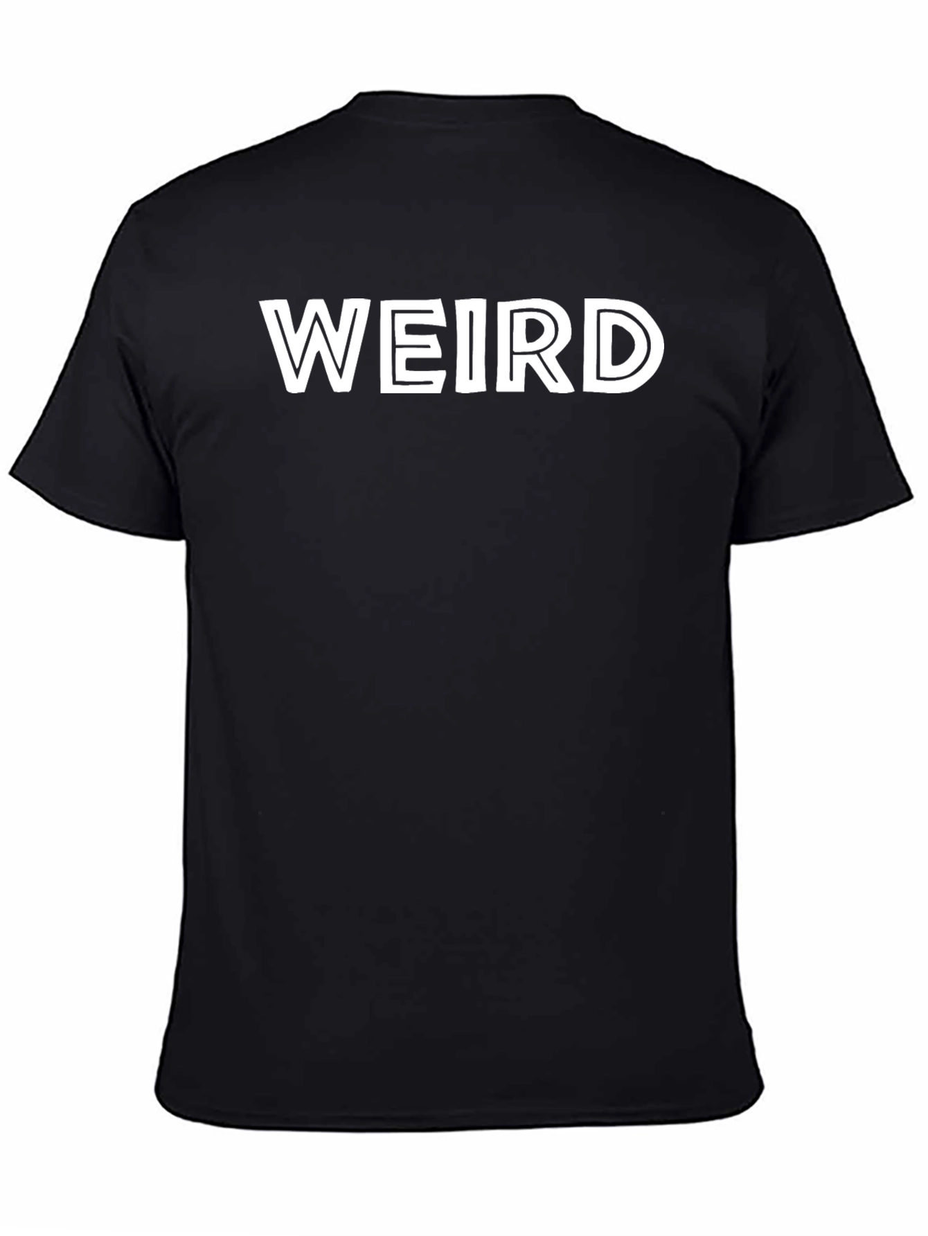 Weird Graphic Print Black T-Shirt