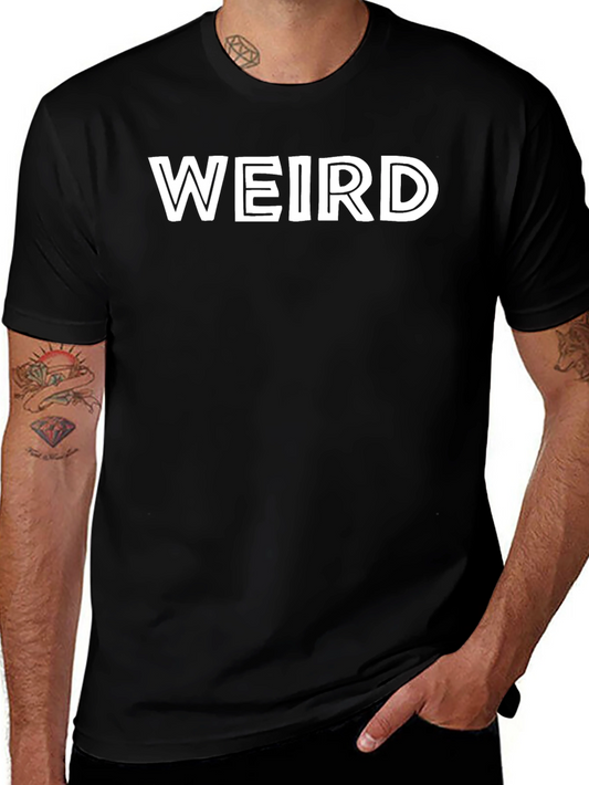 Weird Graphic Print Black T-Shirt