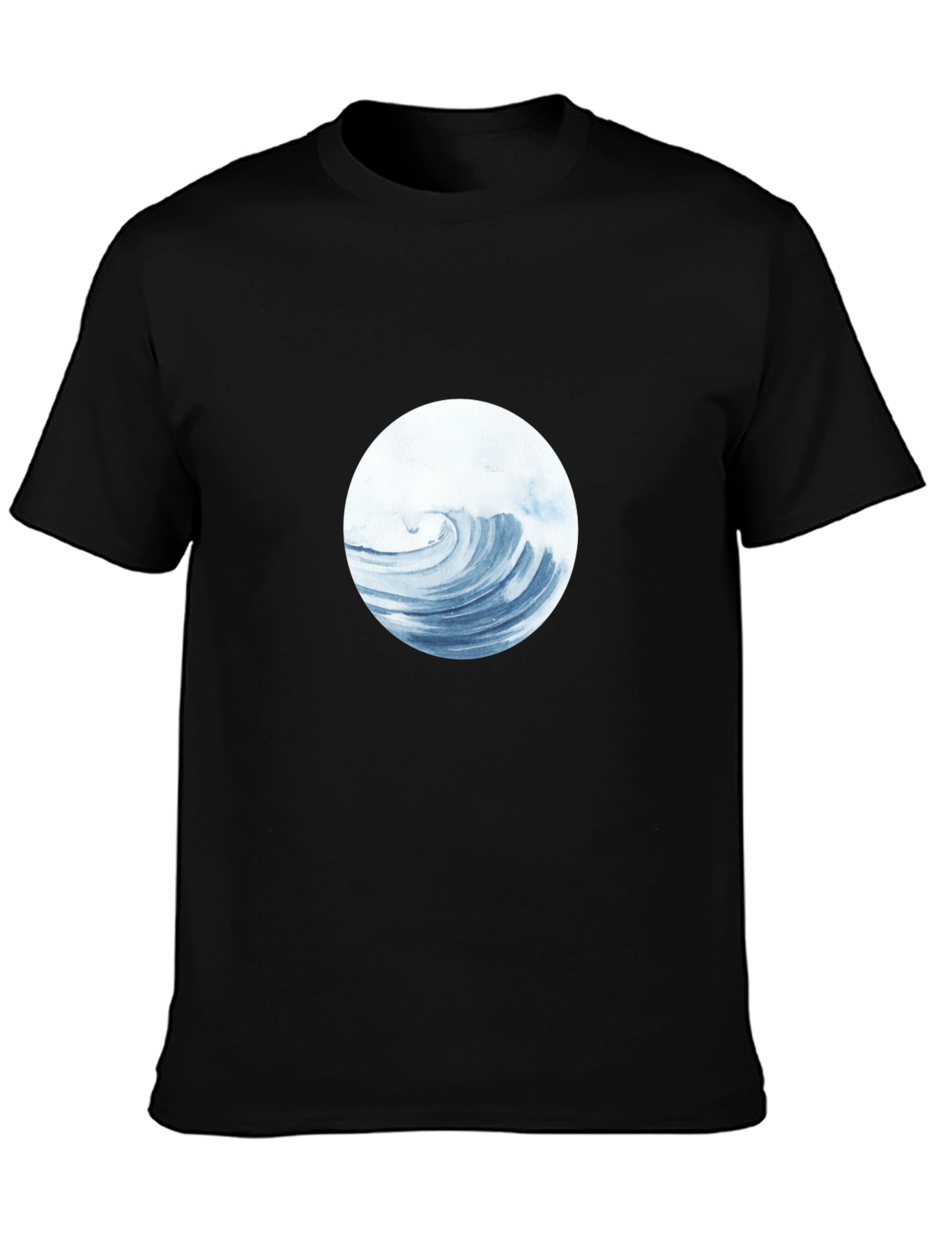 Wave Circle Graphic Tee - Black