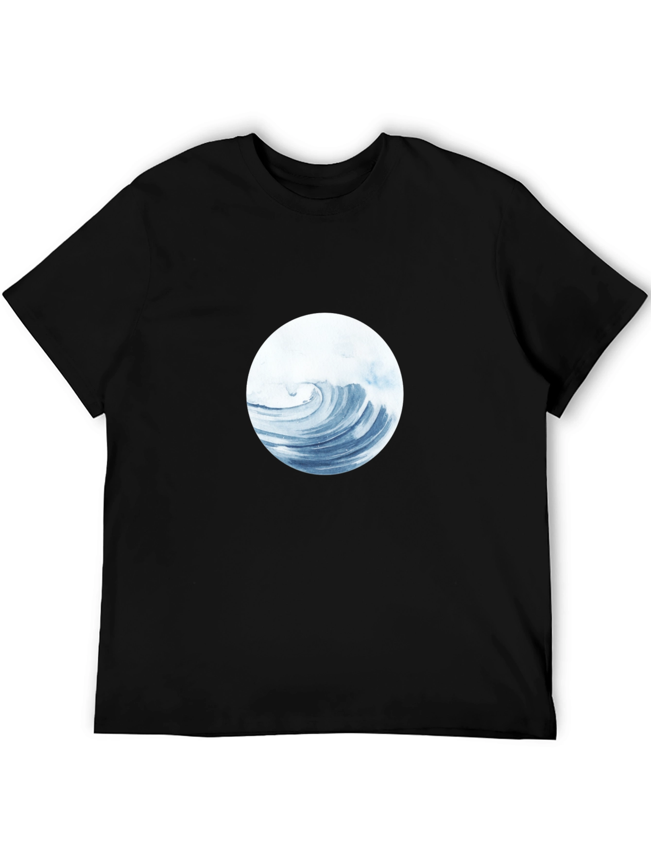 Wave Circle Graphic Tee - Black