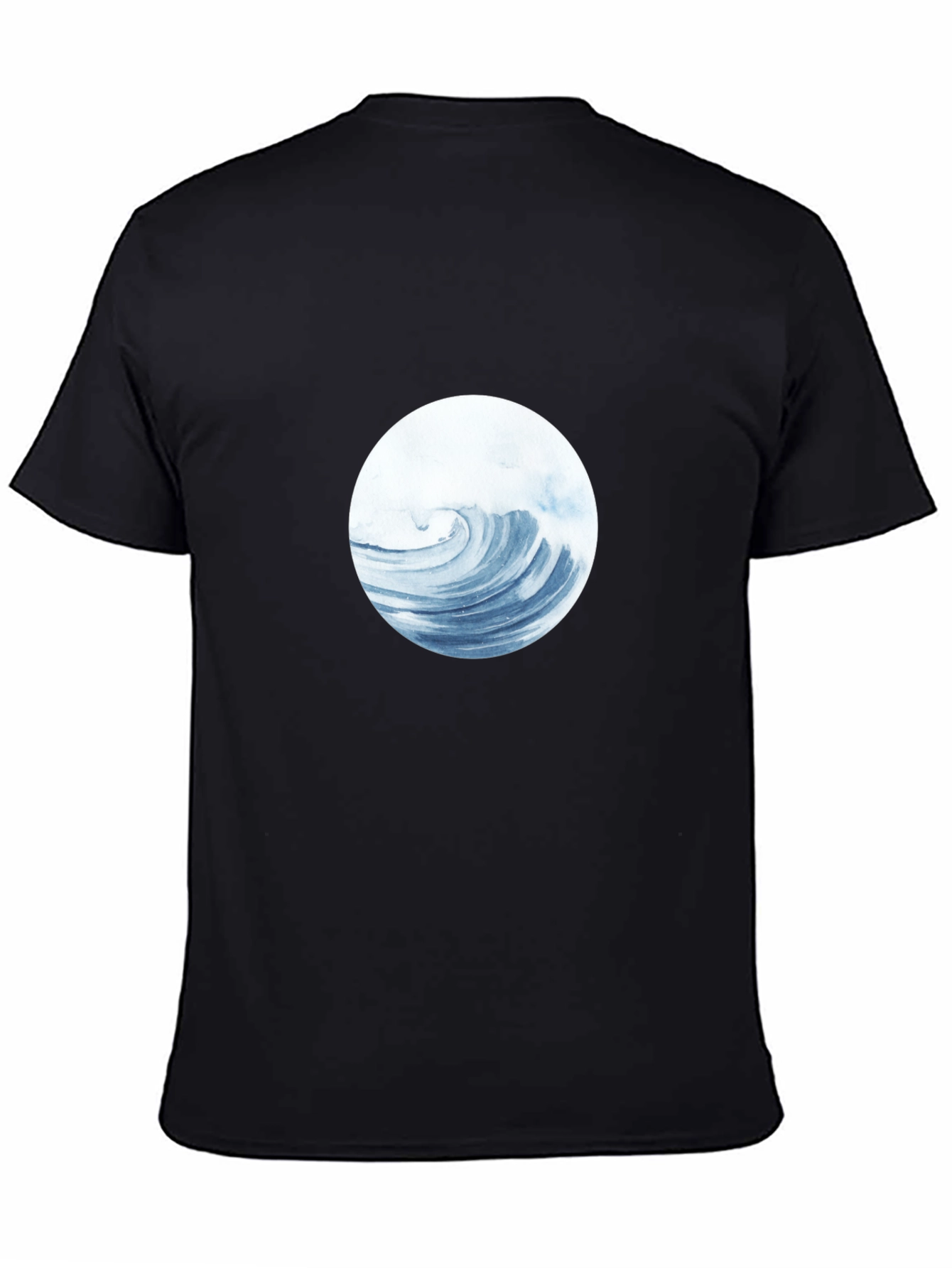 Wave Circle Graphic Tee - Black