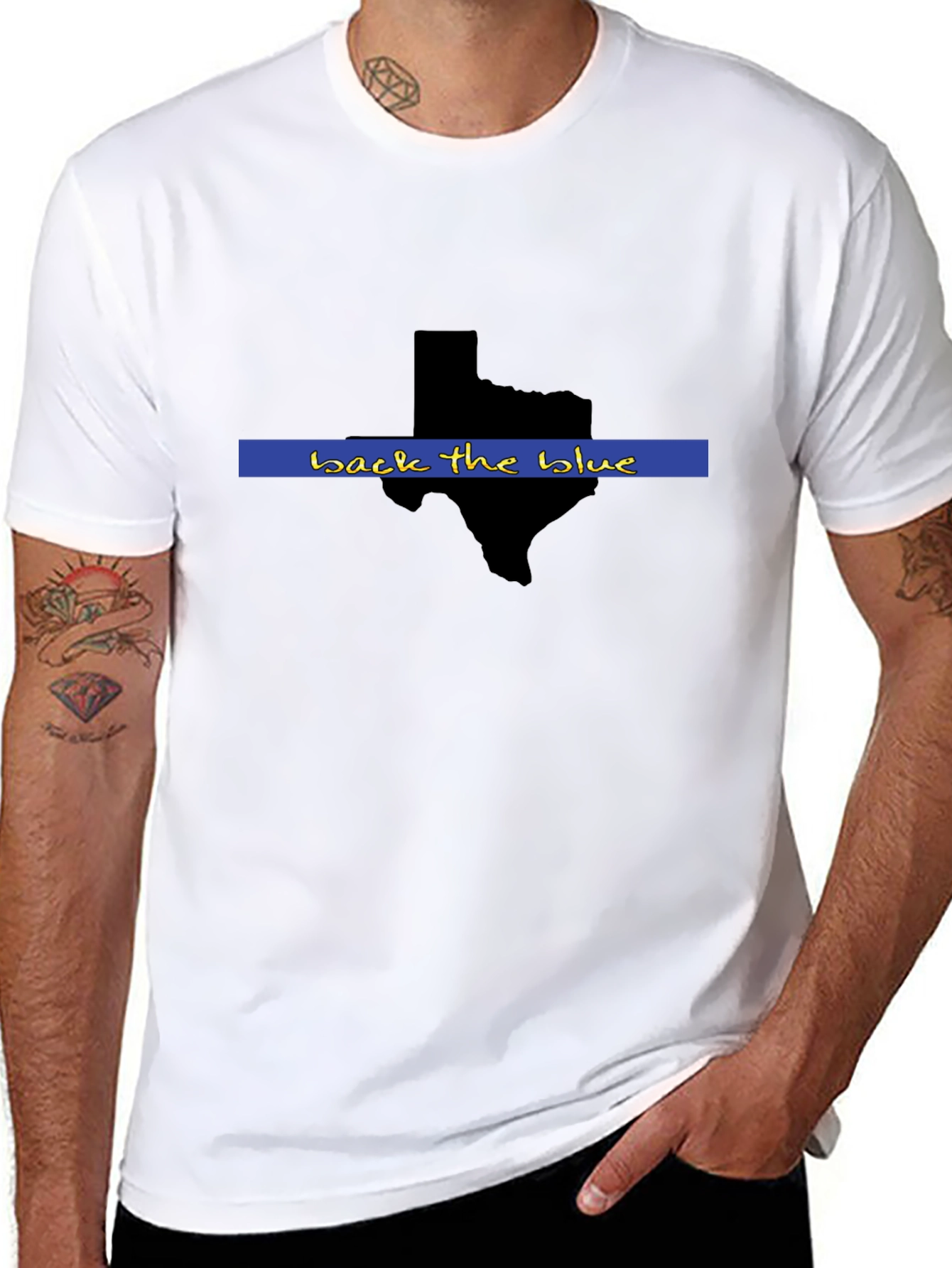 Back the Blue Texas State Support T-Shirt