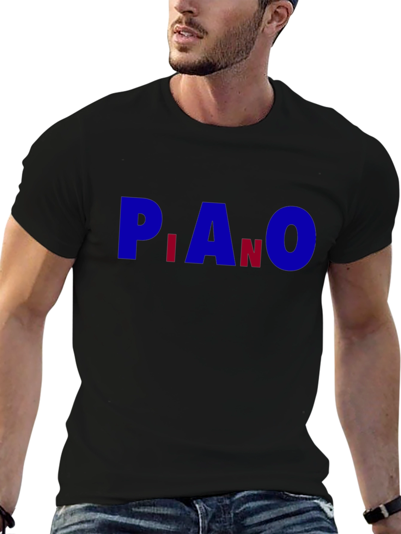 Piano Element Abbreviation Black T-Shirt
