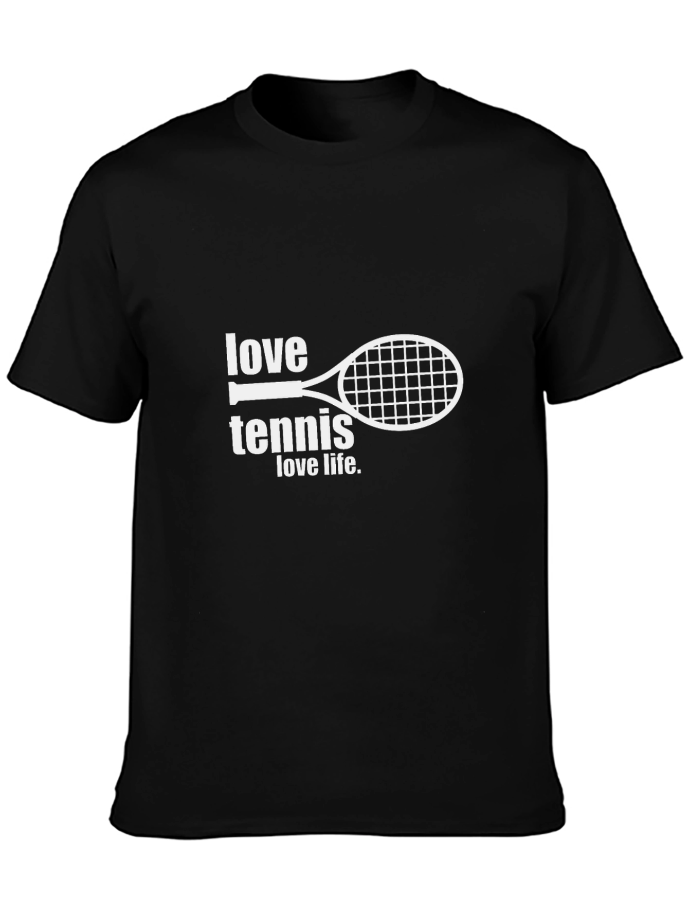 Love Tennis Black T-Shirt - Trendy Activewear