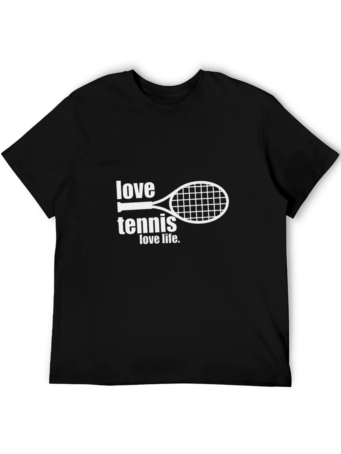 Love Tennis Black T-Shirt - Trendy Activewear