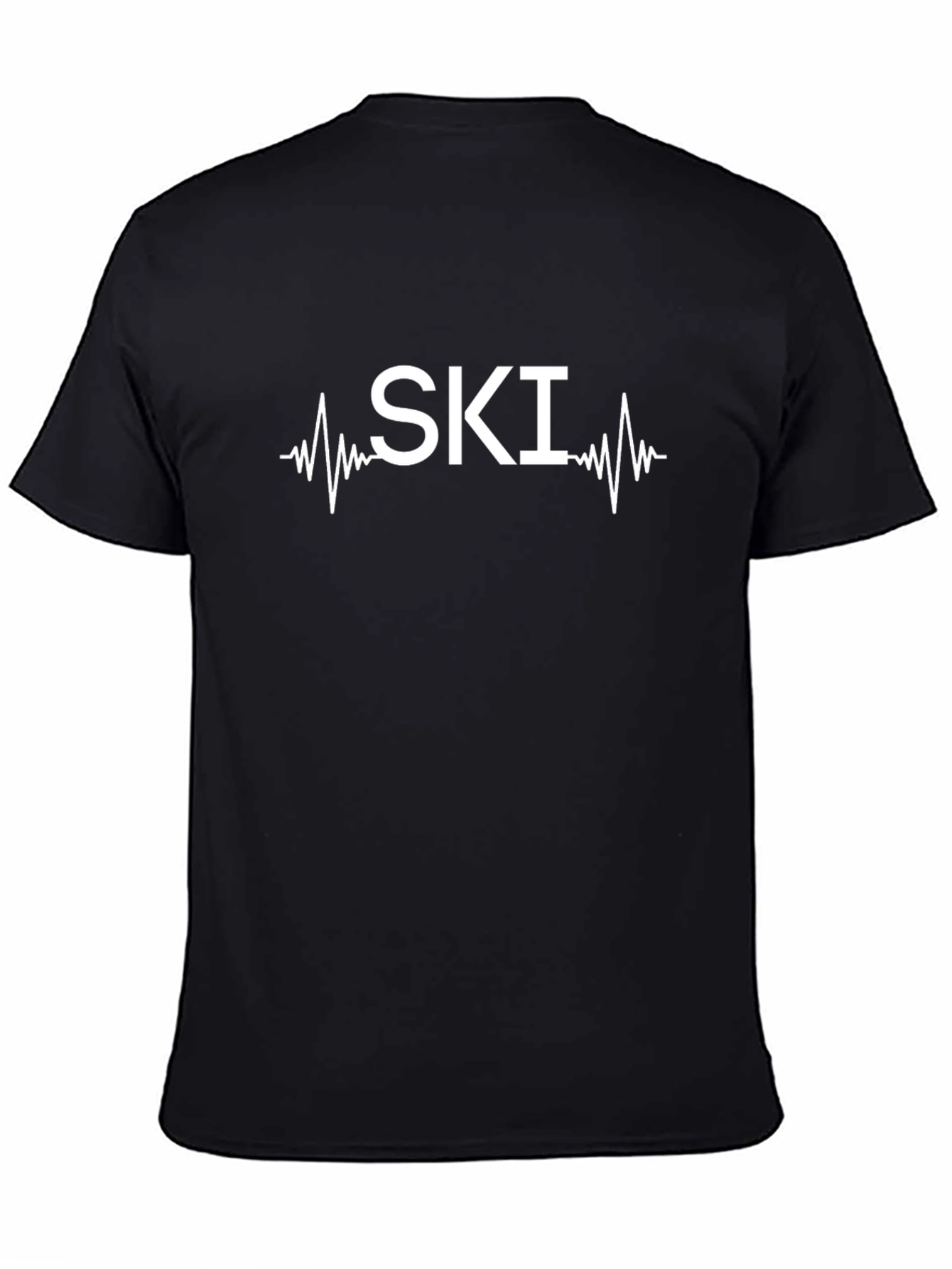 SKI Heartbeat Black Graphic Tee